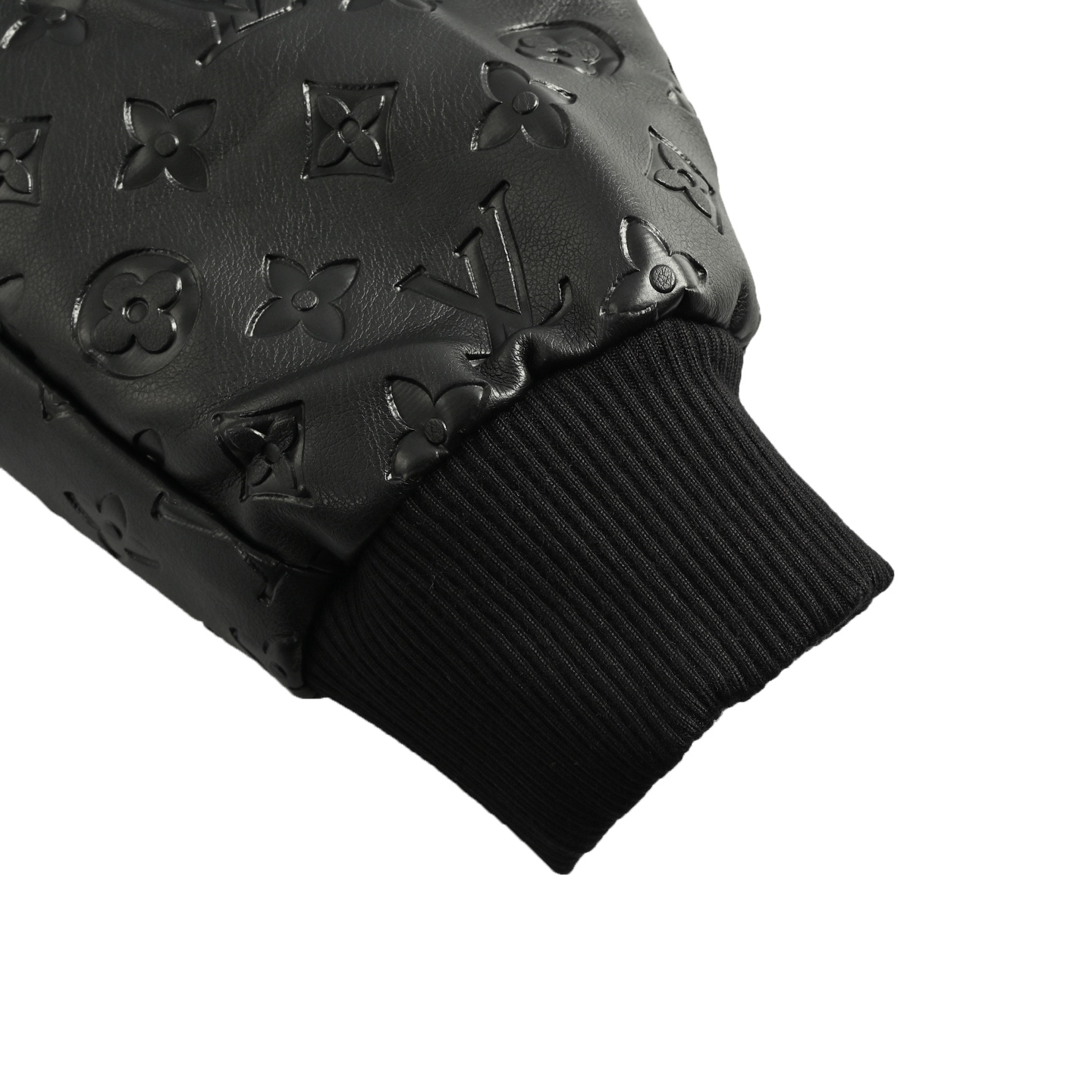 Louis Vuitton/路易威登 25Fw 满幅logo压花皮衣夹克外套