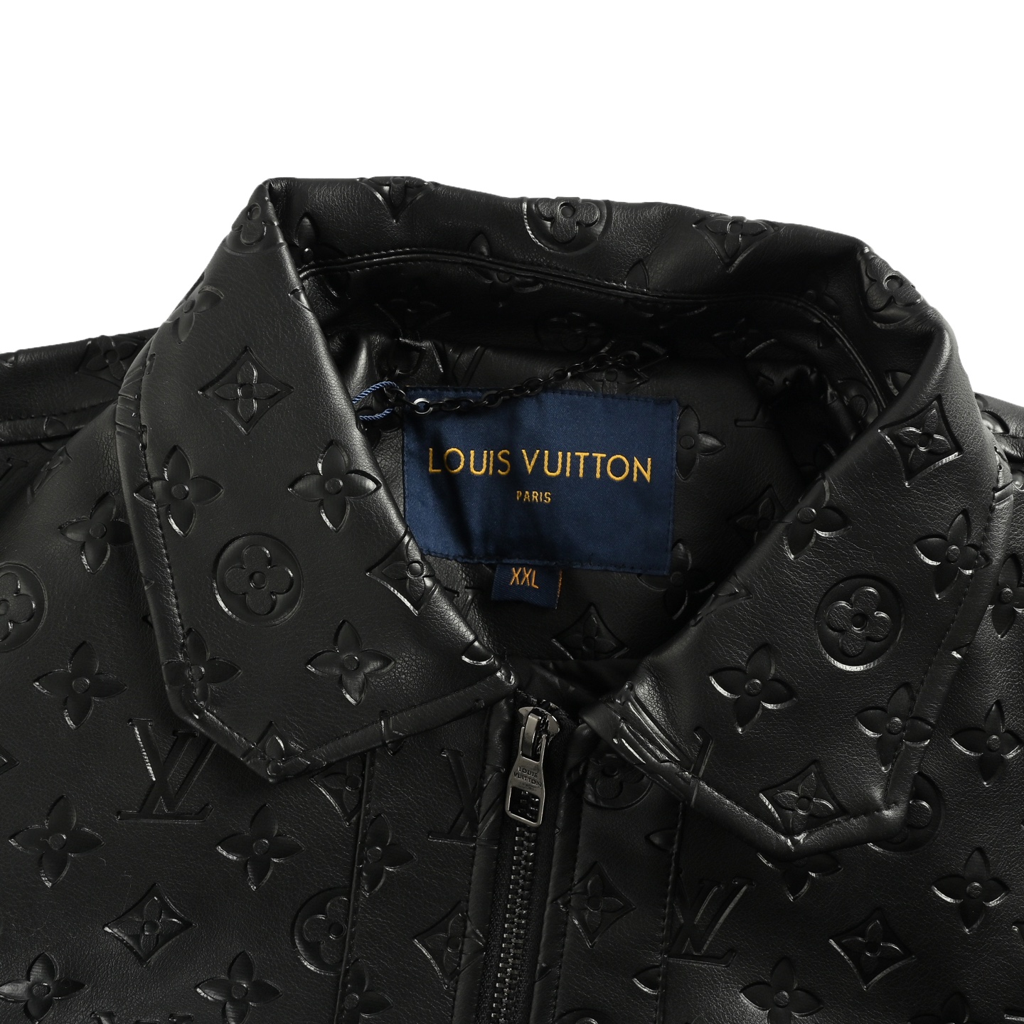 Louis Vuitton/路易威登 25Fw 满幅logo压花皮衣夹克外套