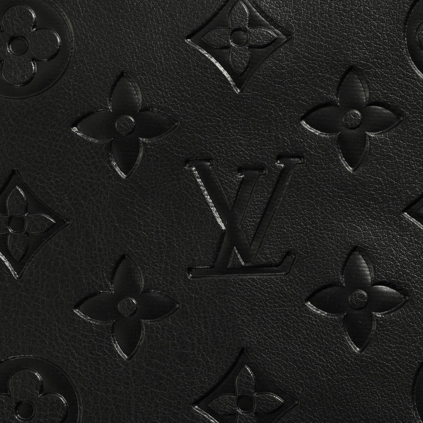Louis Vuitton/路易威登 25Fw 满幅logo压花皮衣夹克外套