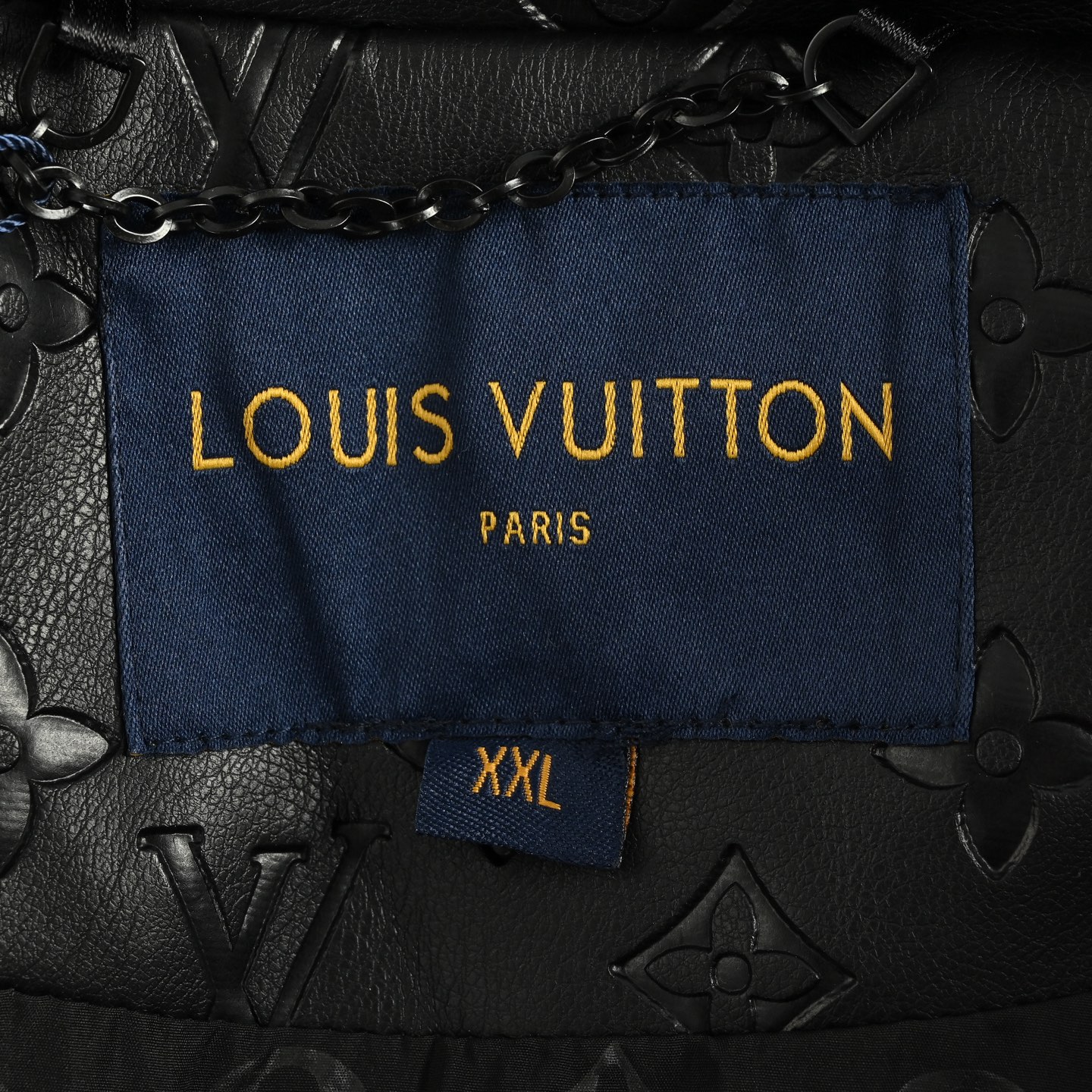 Louis Vuitton/路易威登 25Fw 满幅logo压花皮衣夹克外套