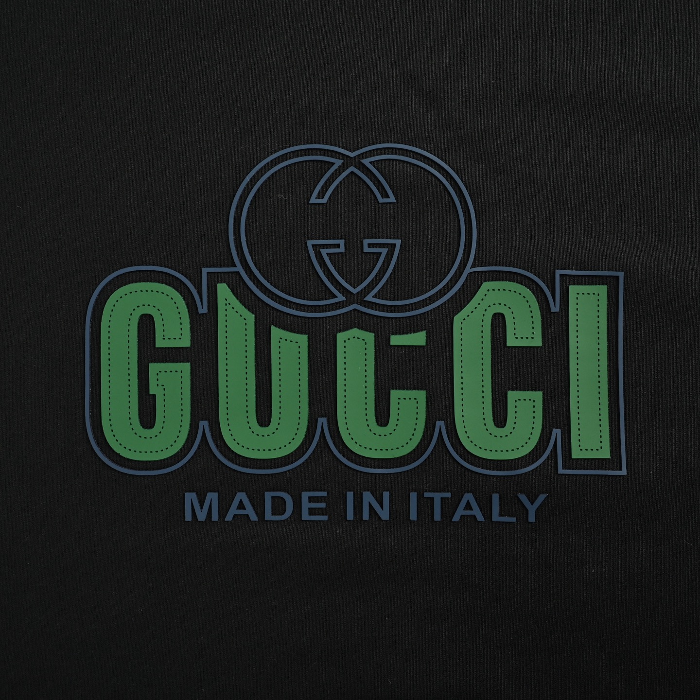 Gucci/古驰 25Fw 硅胶字母圆领卫衣