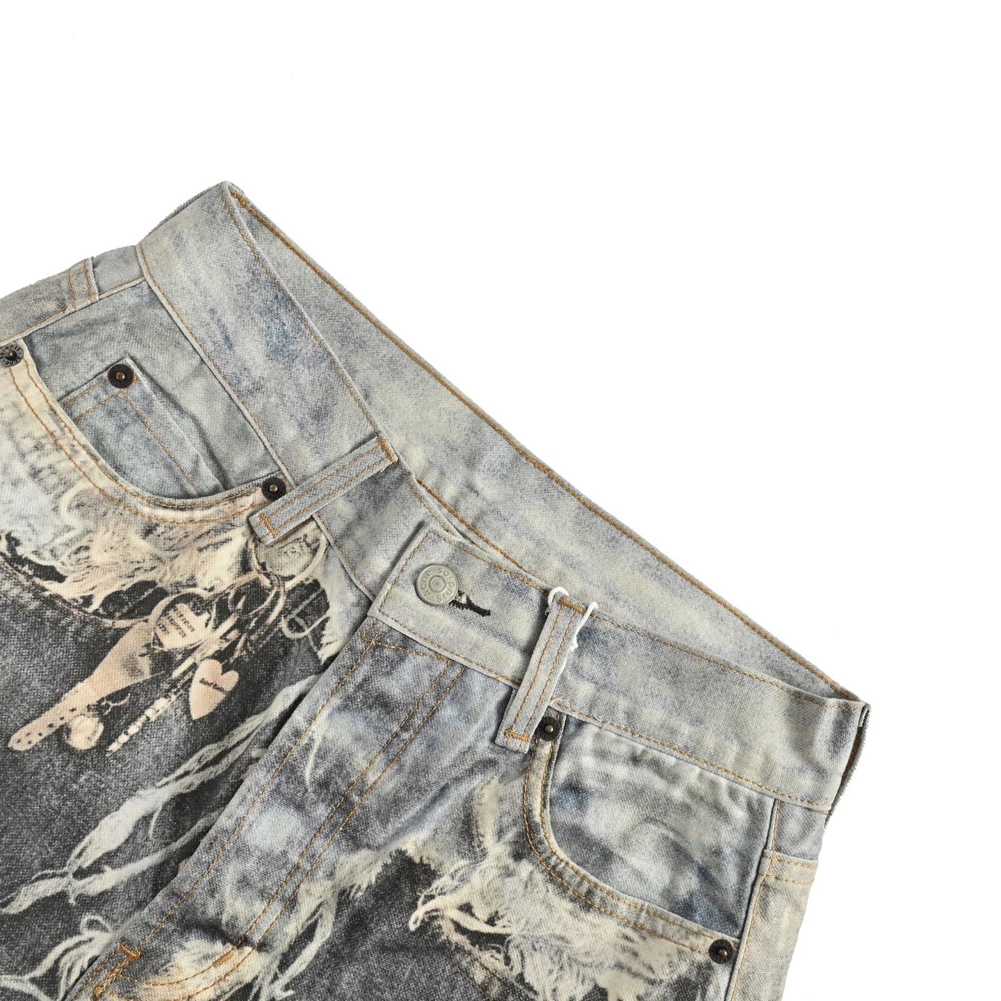 Acne Studios 25Fw 破坏错觉印花牛仔裤