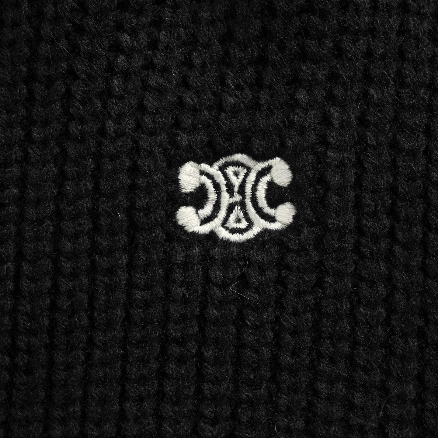 Celine/赛琳 凯旋门刺绣拉链毛衣外套