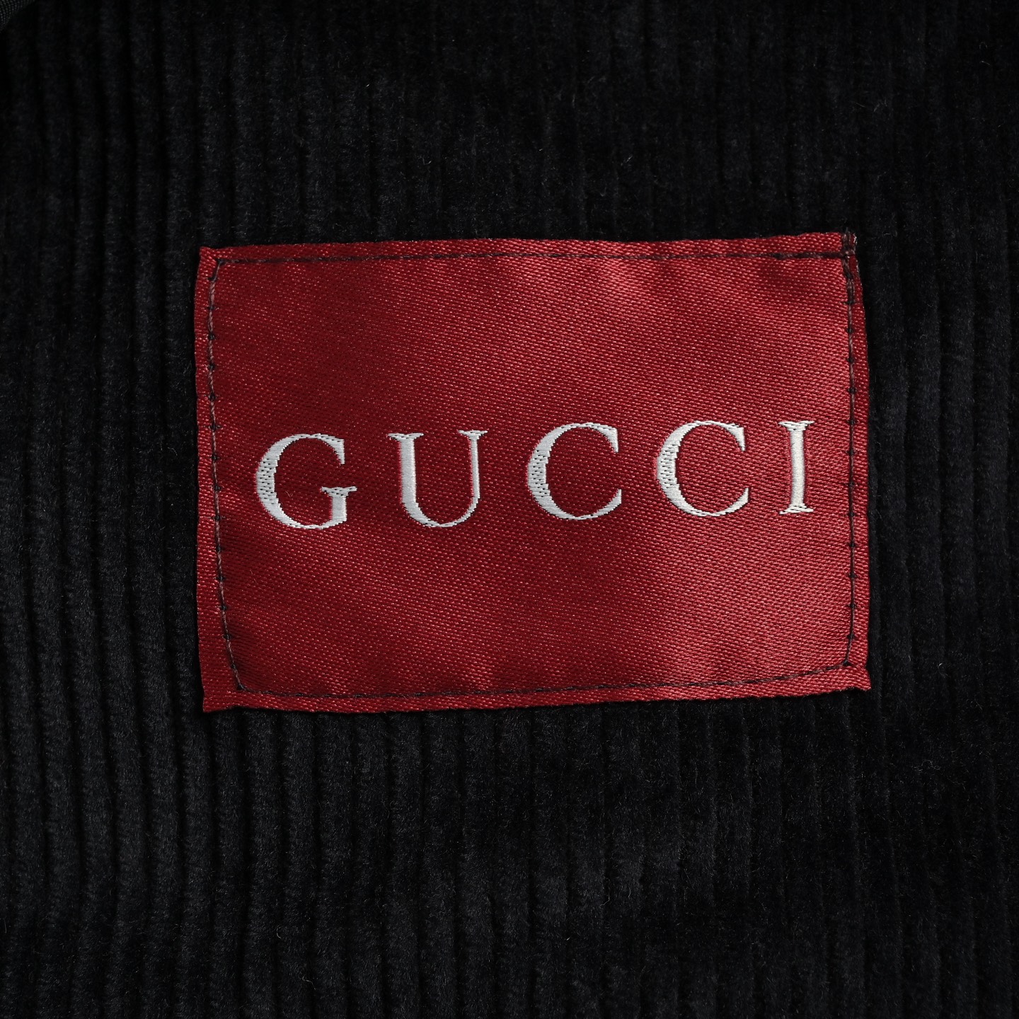 Gucci/古驰 刺绣皮领灯芯绒外套