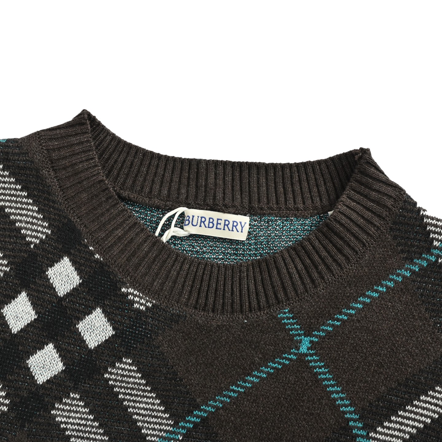Burberry/巴宝莉 24Fw 斜格纹圆领毛衣-莆田鞋,莆田鞋货源,高仿鞋,高仿鞋货源,安福档口,莆田高仿鞋,莆田鞋批发,高仿鞋批发,莆田高仿运动鞋,高仿运动鞋,莆田运动鞋 Burberry/巴宝莉 24Fw 斜格纹圆领毛衣