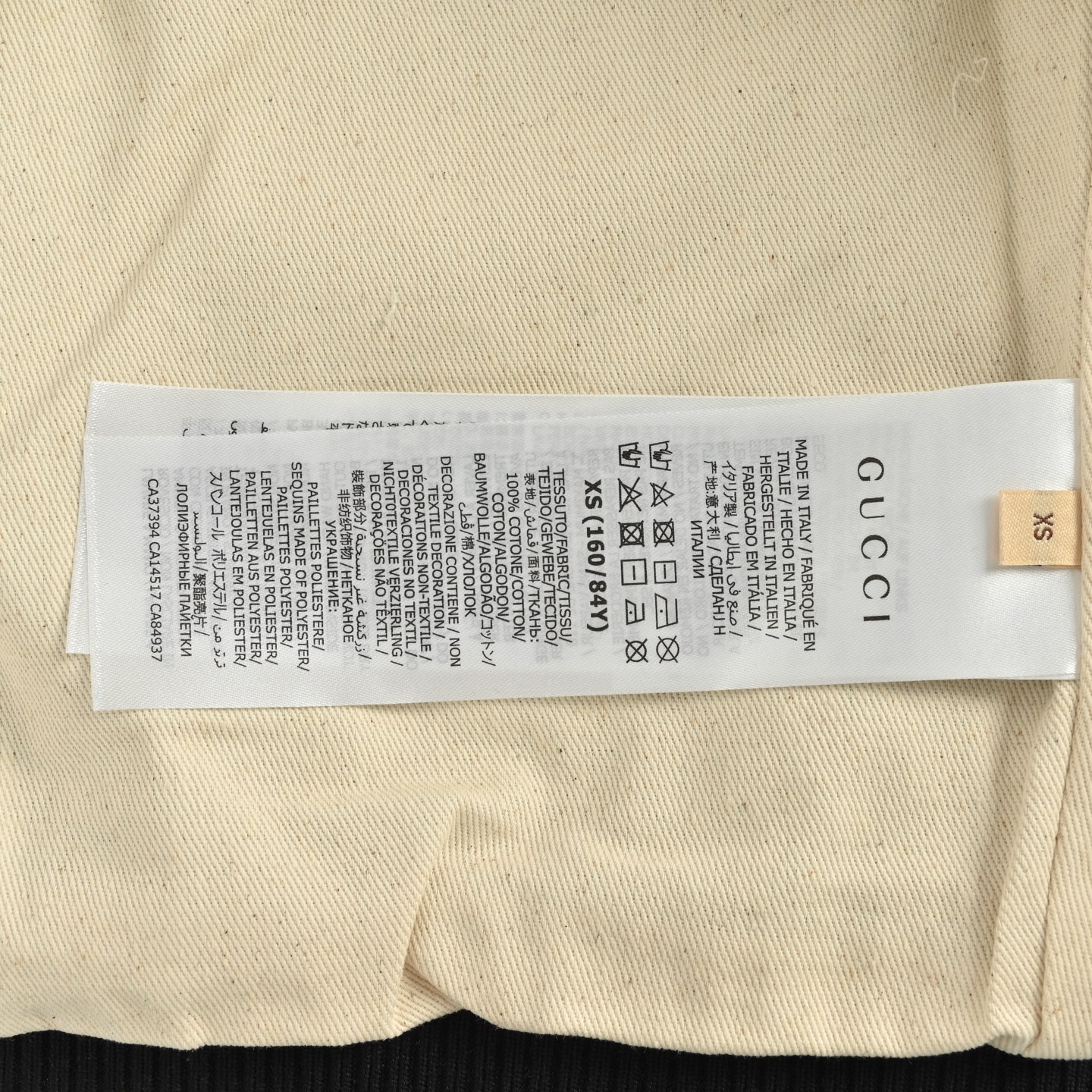 Gucci/古驰 樱桃刺绣牛仔拼接棒球服外套