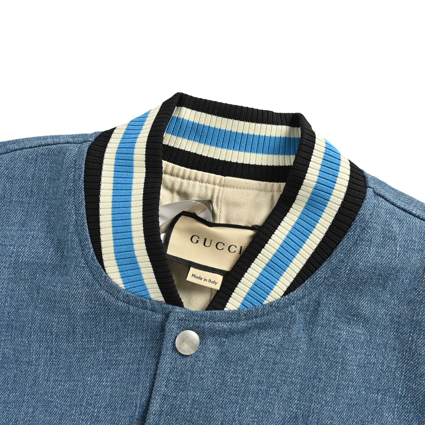 Gucci/古驰 樱桃刺绣牛仔拼接棒球服外套