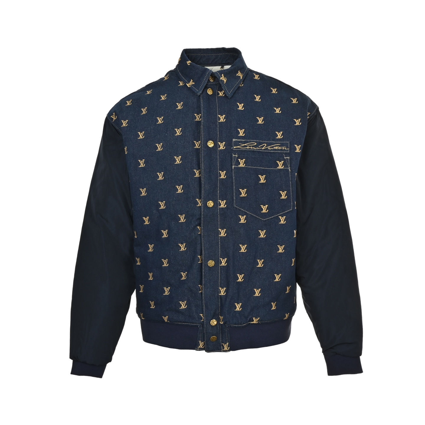 Louis Vuitton/路易威登 全刺绣牛仔棉服外套
