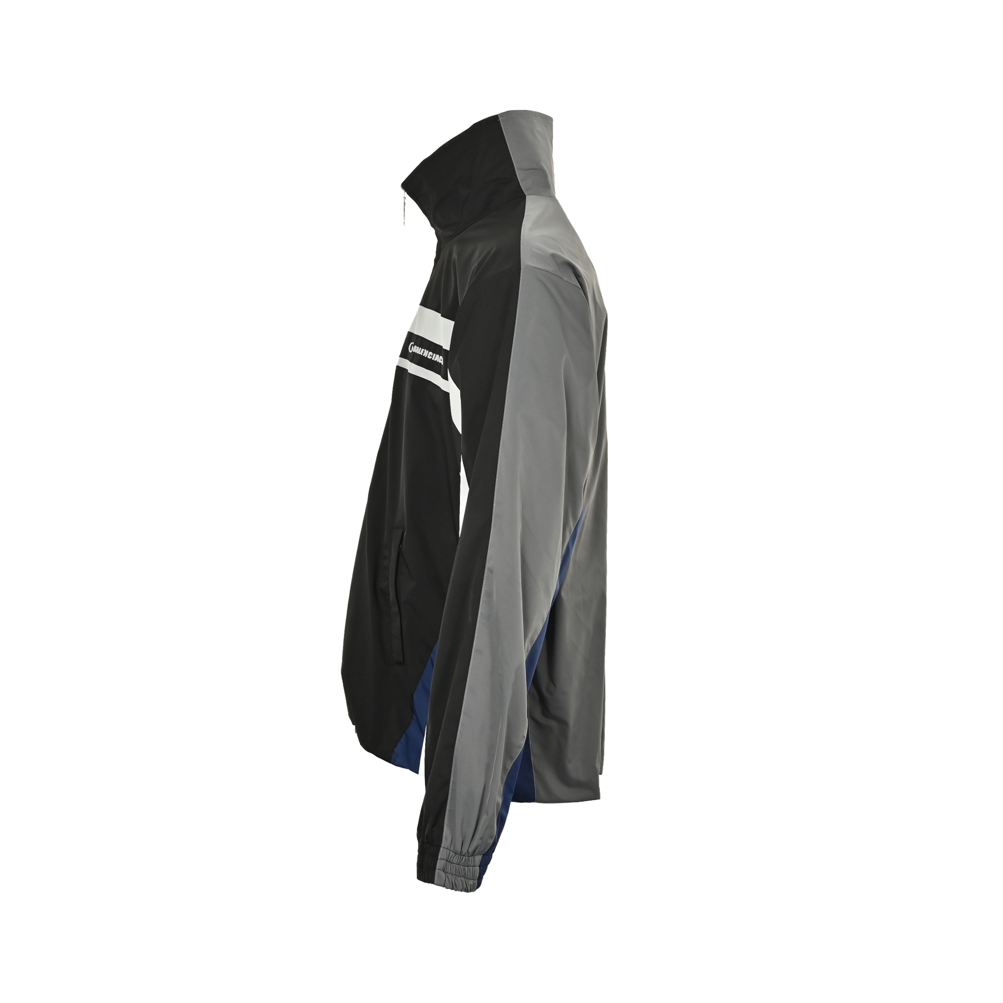 Balenciaga/巴黎世家 双色拼接字母刺绣风衣外套