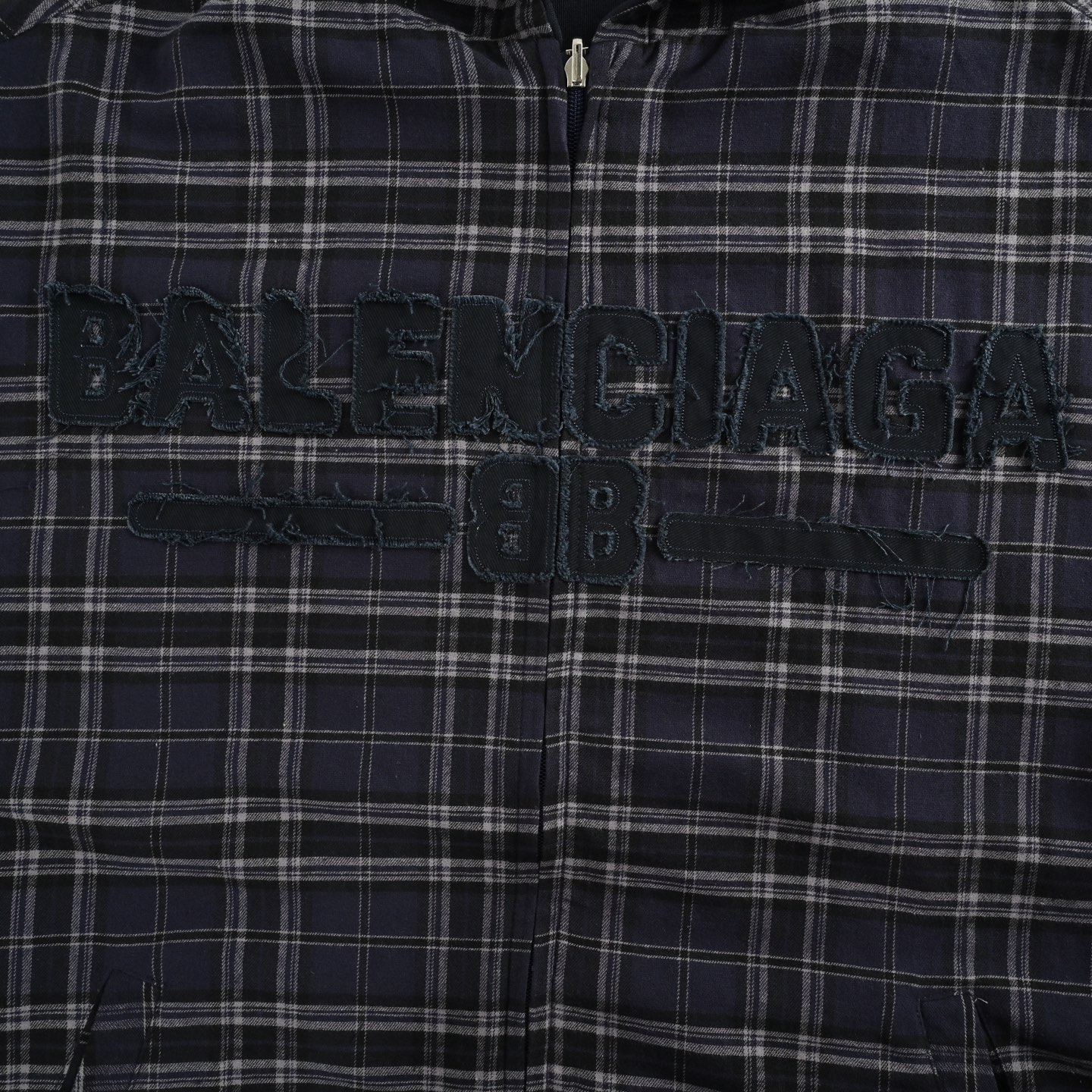 Balenciaga/巴黎世家 格纹贴布字母双面穿拉链外套-莆田鞋,莆田鞋货源,高仿鞋,高仿鞋货源,安福档口,莆田高仿鞋,莆田鞋批发,高仿鞋批发,莆田高仿运动鞋,高仿运动鞋,莆田运动鞋 Balenciaga/巴黎世家 格纹贴布字母双面穿拉链外套