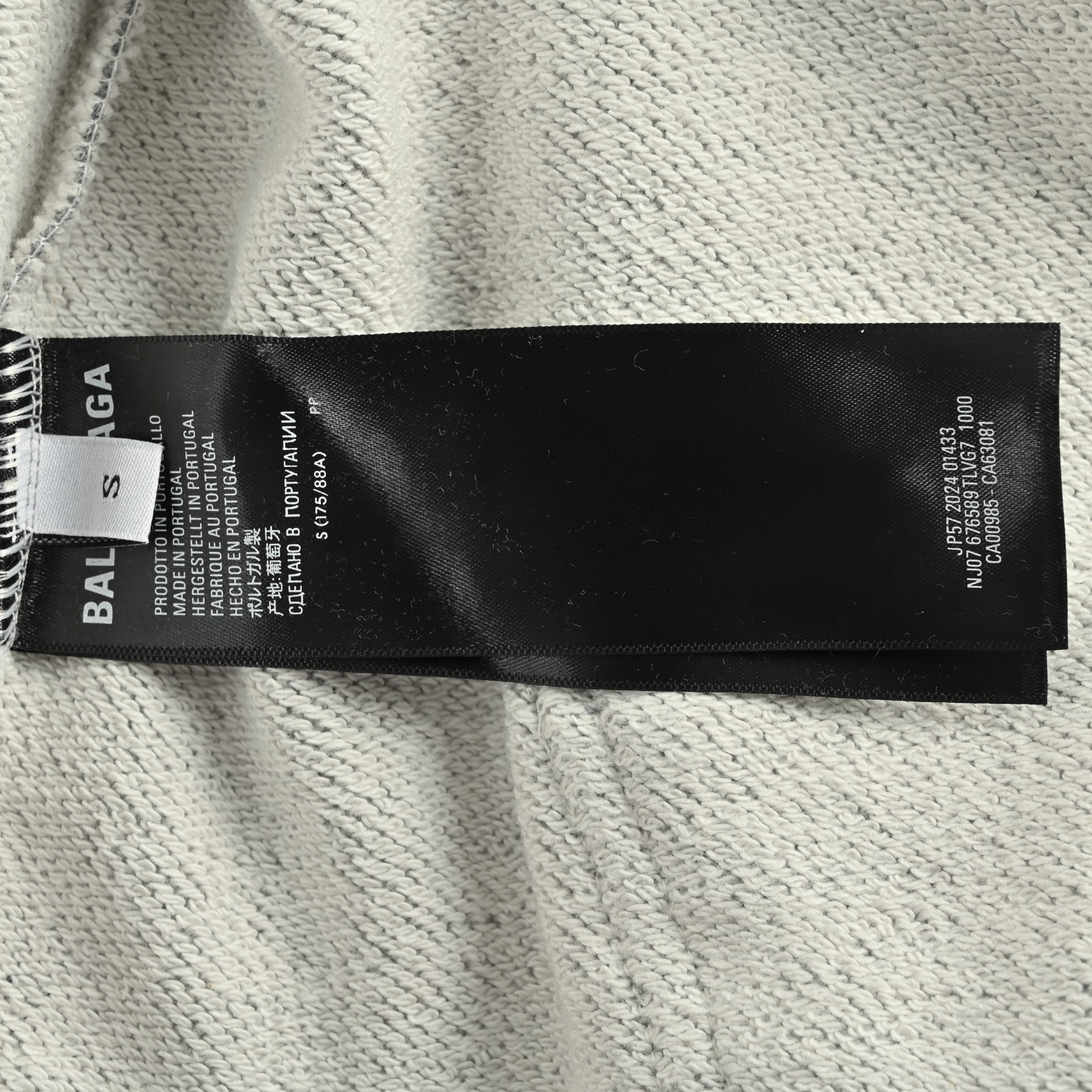 Balenciaga/巴黎世家 25Fw 水果贴纸印花拉链连帽外套 花灰 粉色