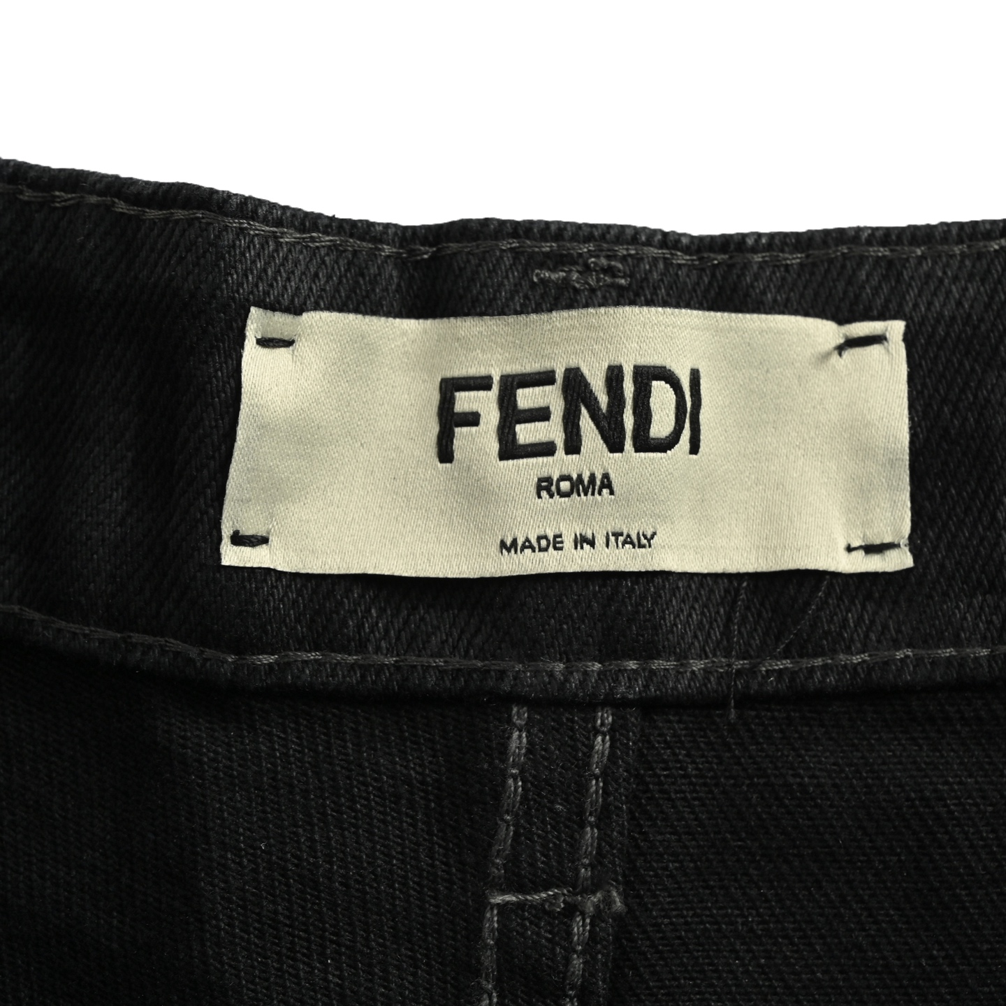 Fendi/芬迪 满印FF套装牛仔裤 定制雅韵黑密织牛仔料