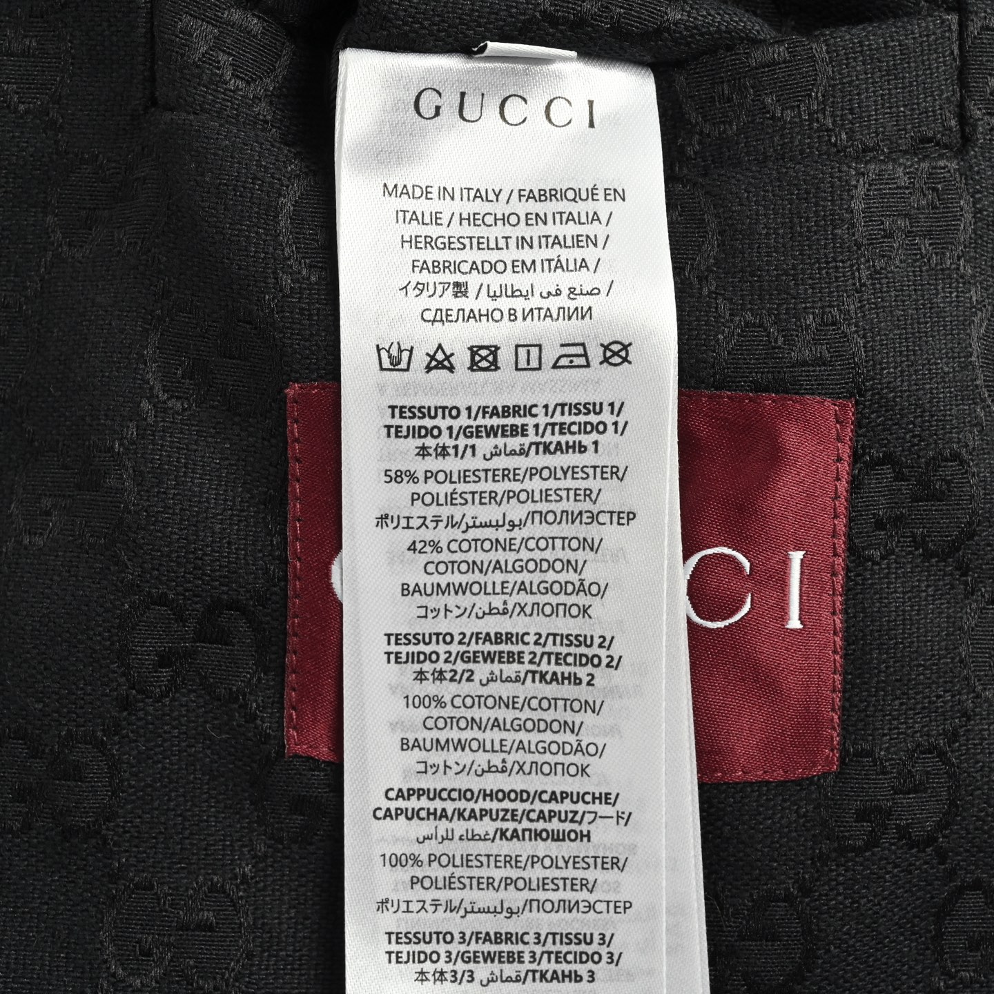 Gucci/古驰全印满印提花立领夹克外套