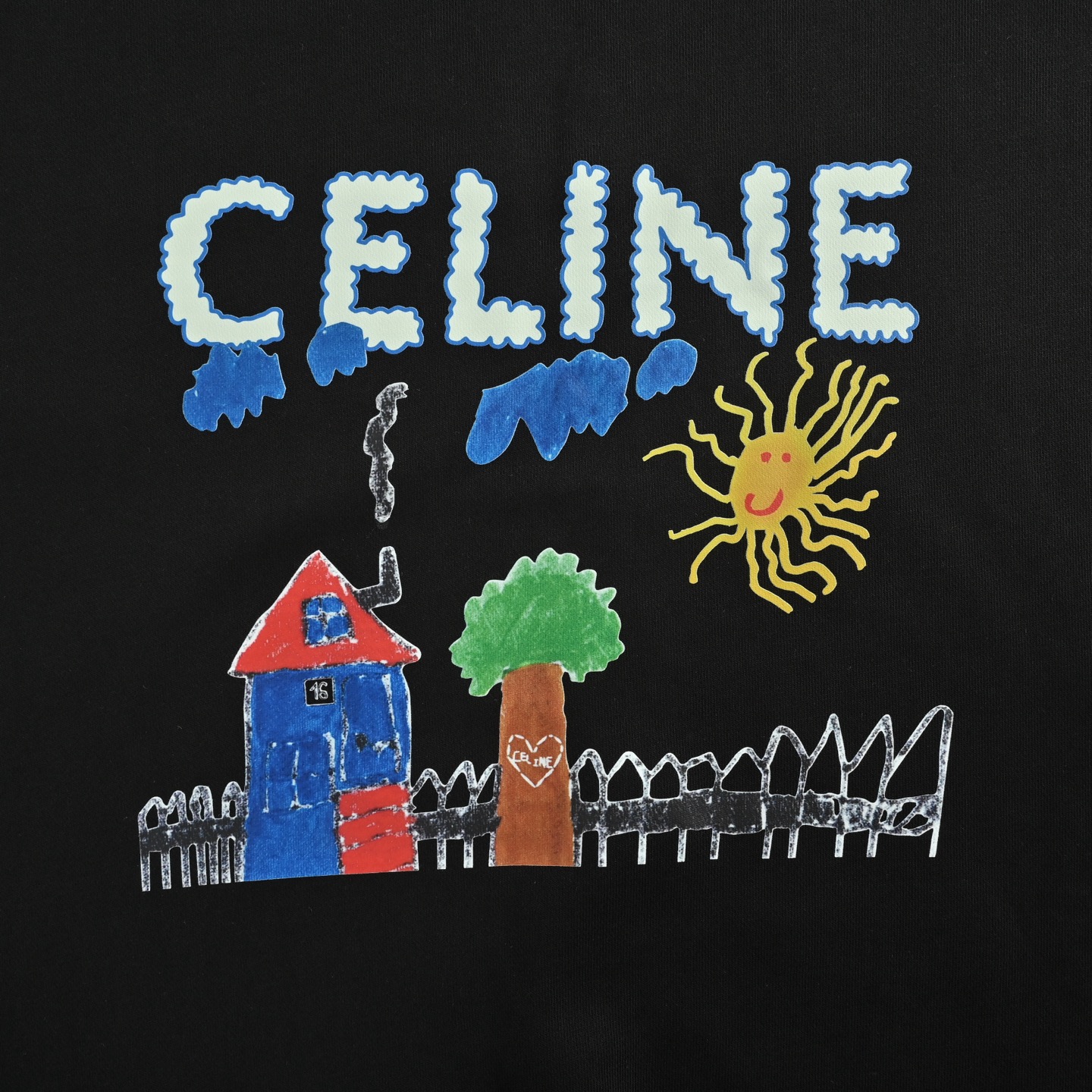 Celine/赛琳 25Fw 涂鸦绘画印花圆领卫衣-Chinese UA Cheap High Quatity Brand Clothes Bags handbags Sneakers wholesale wholesaler seller from China Factory suppliers Fashion Clothing Shoes best Quality Beautiful Price Celine/赛琳 25Fw 涂鸦绘画印花圆领卫衣