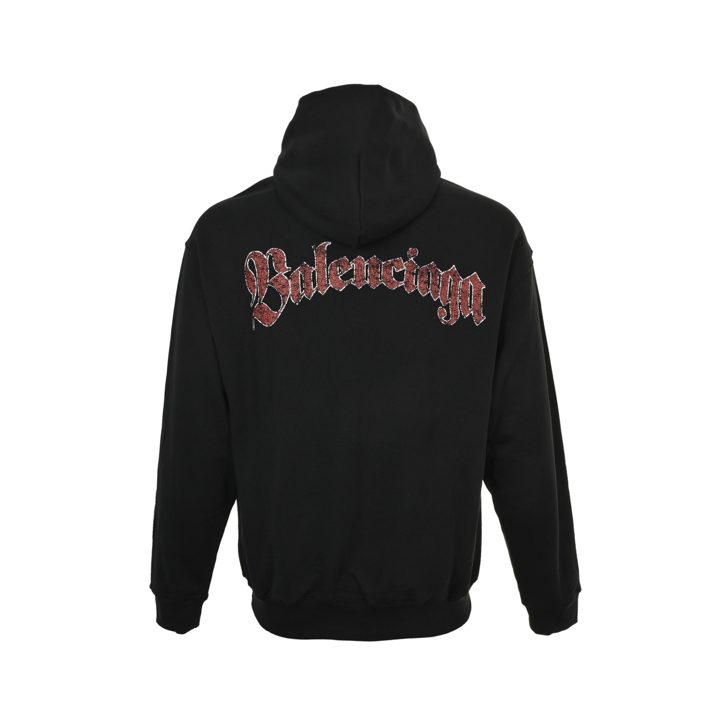 Balenciaga/巴黎世家 徽章印花做旧连帽卫衣