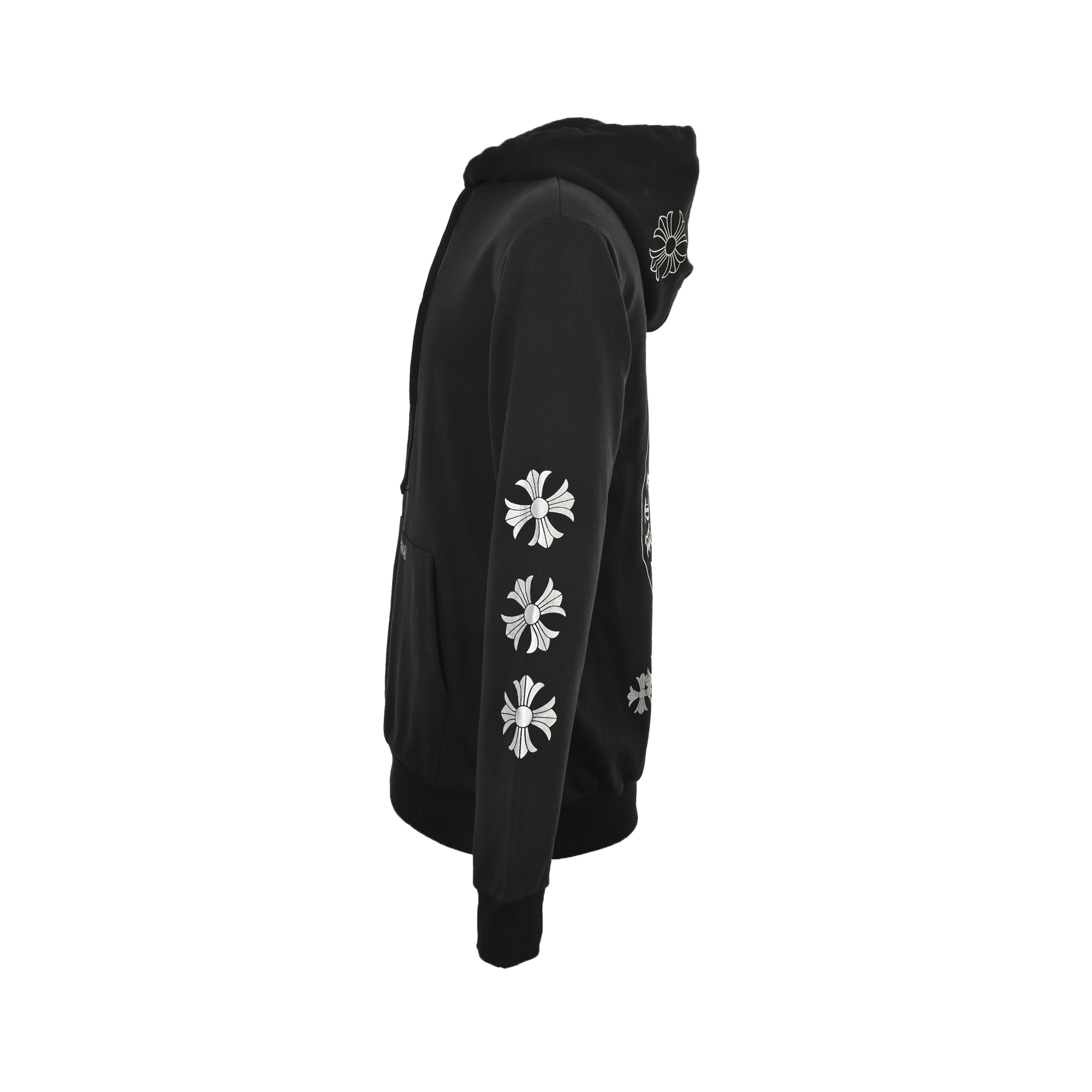 Chrome Hearts/克罗心 25Fw 烫银十字架连帽卫衣