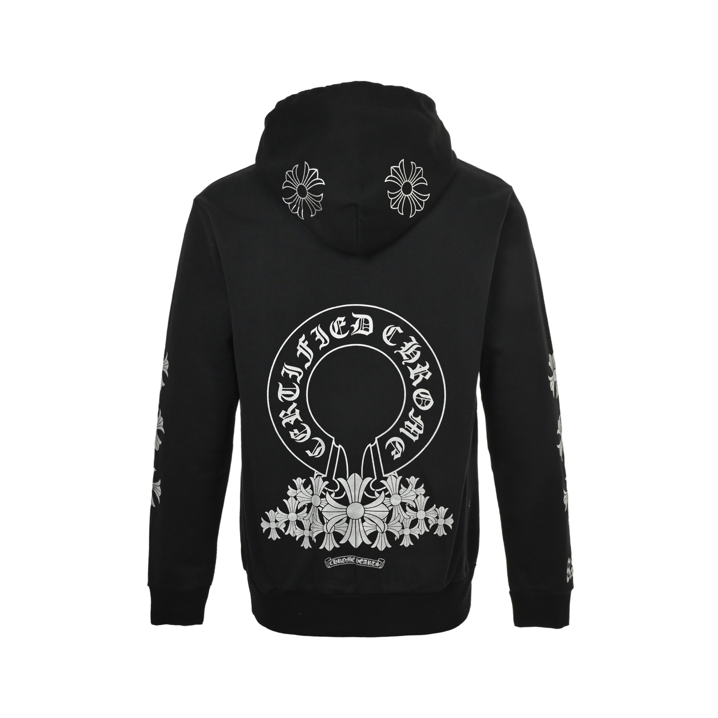 Chrome Hearts/克罗心 25Fw 烫银十字架连帽卫衣