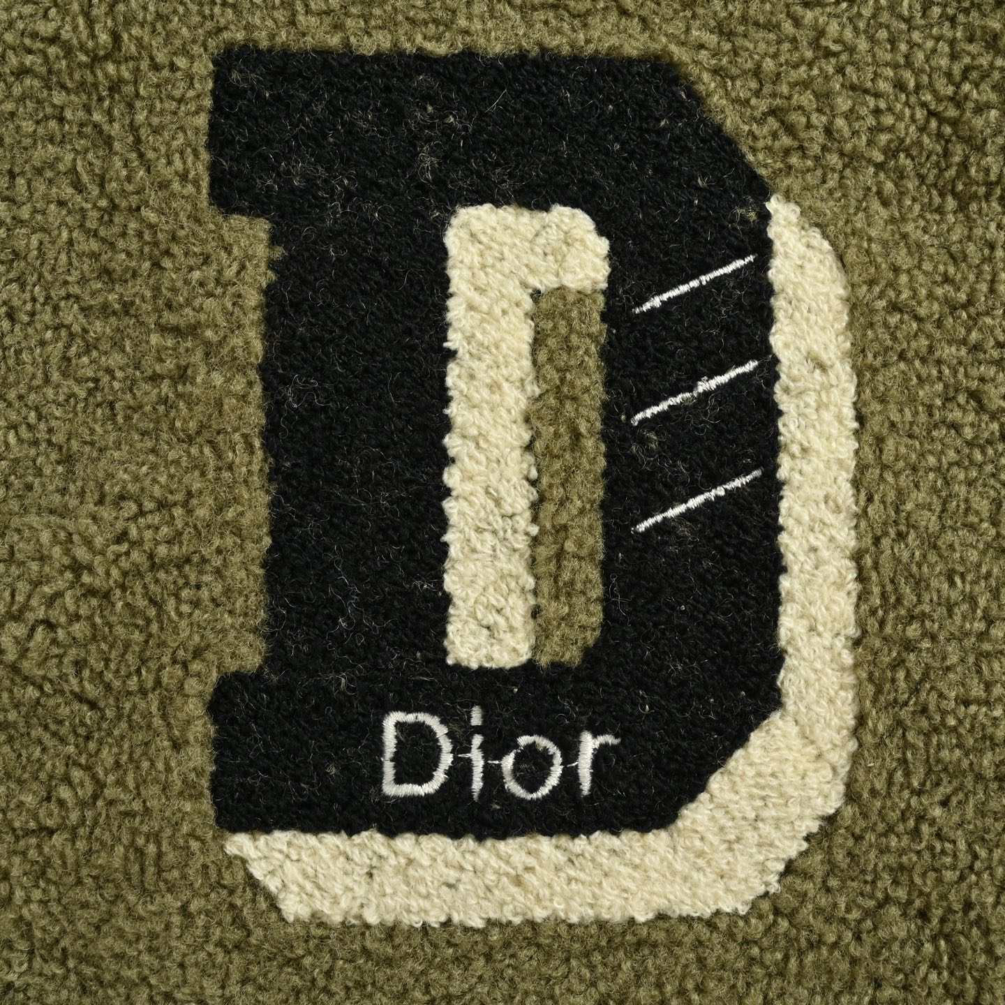 Dior/迪奥 花卉刺绣字母羊羔绒外套