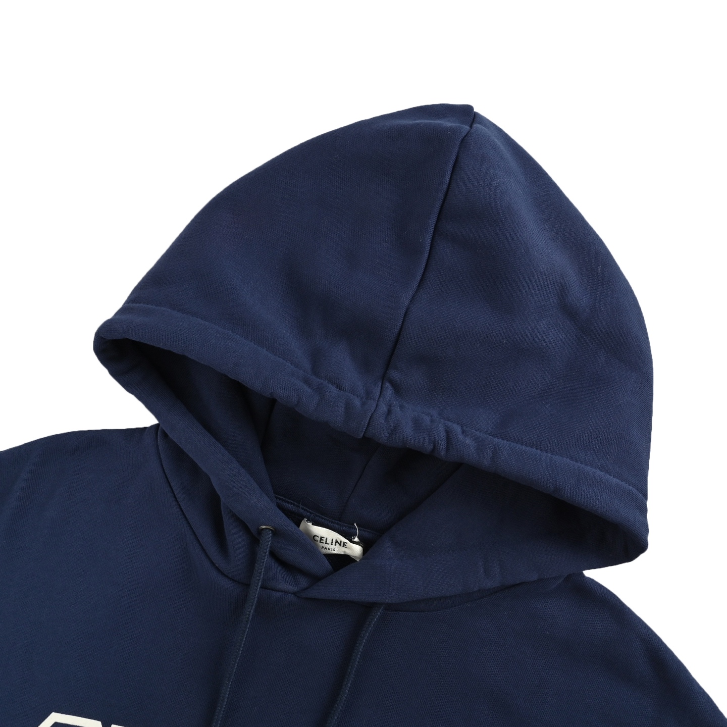 Celine/赛琳 拼接撞色字母logo印花连帽卫衣 宽松休闲的剪裁