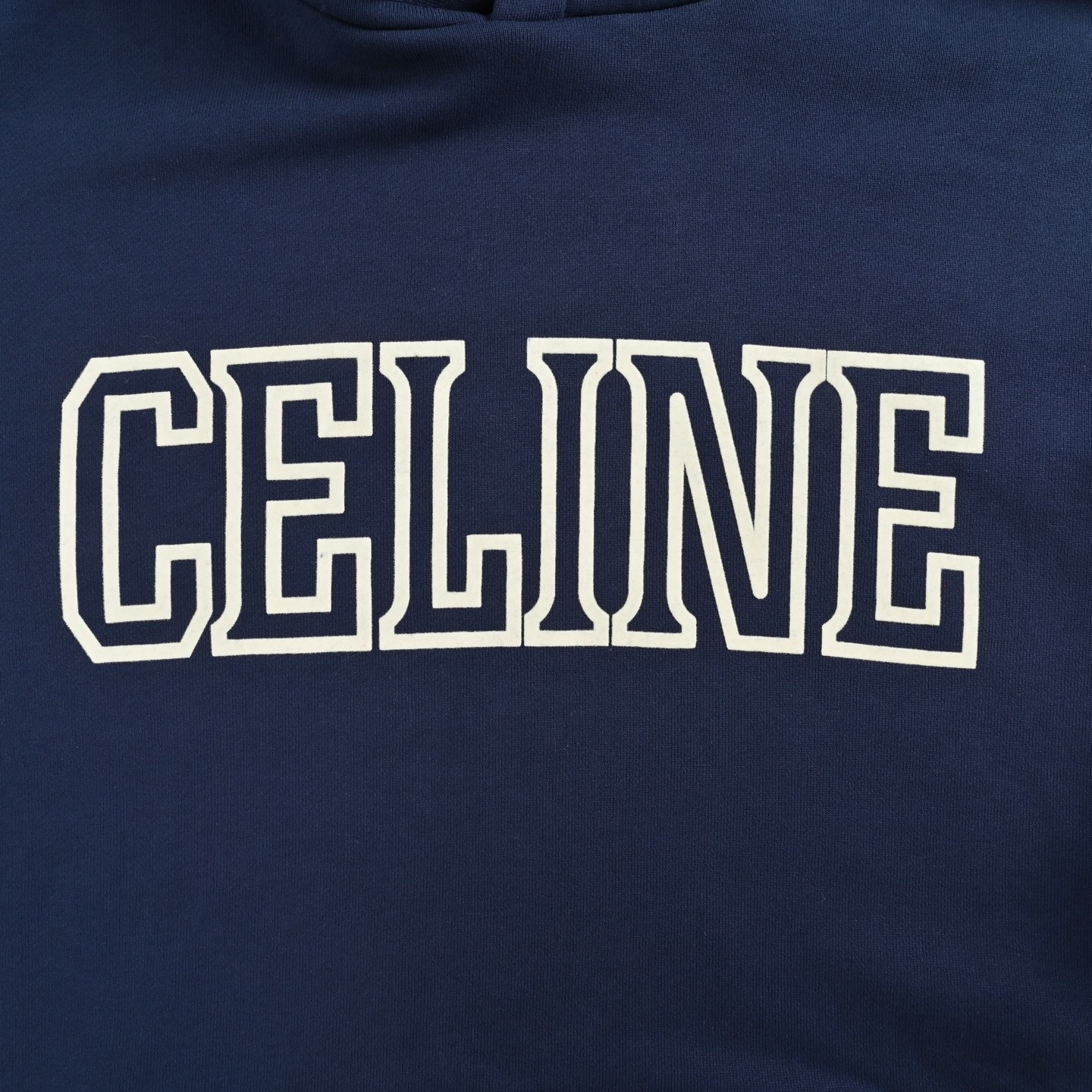 Celine/赛琳 拼接撞色字母logo印花连帽卫衣 宽松休闲的剪裁