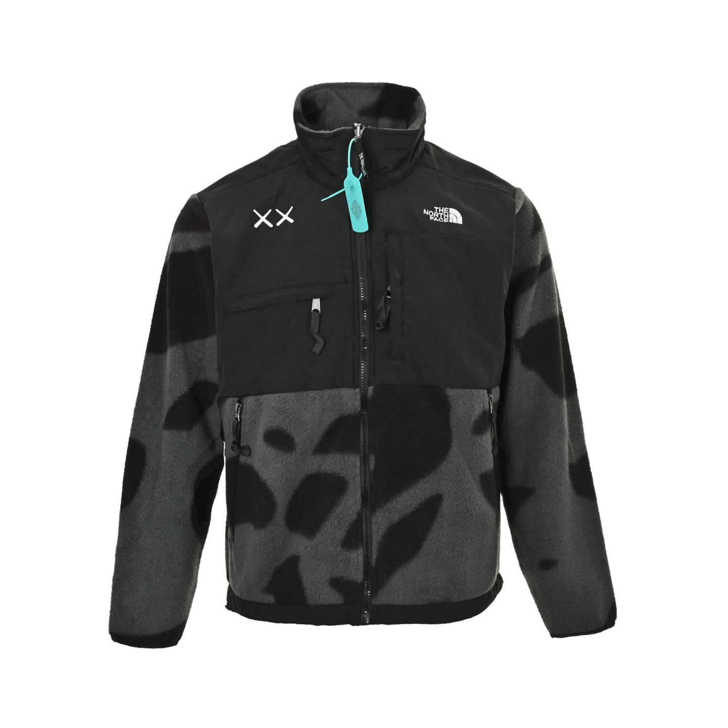 The North Face & Kaws 印花拼色抓绒拉链外套 The North Face & Kaws 印花拼色抓绒拉链外套