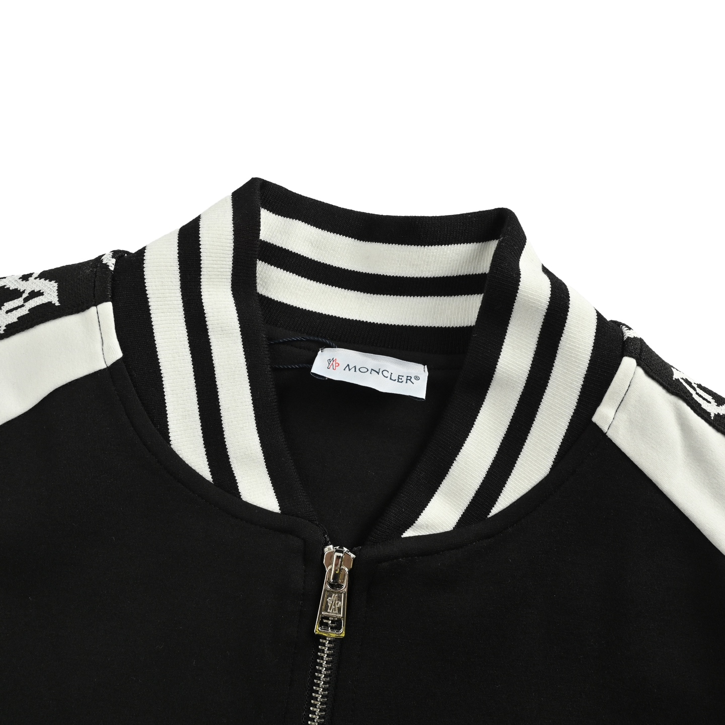 Moncler/蒙口 拼色刺绣徽标logo织带套装拉链外套