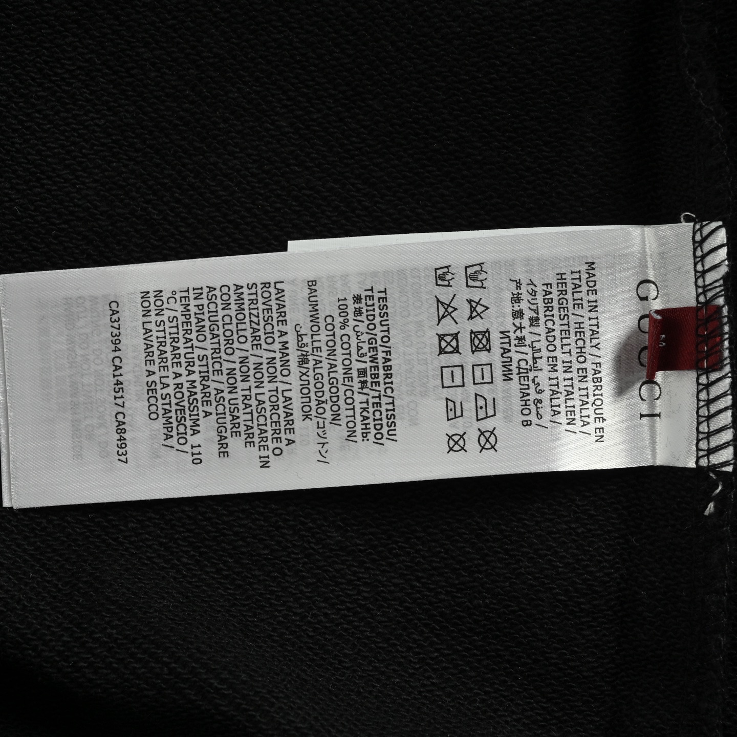 Gucci/古驰 25Fw 简约双G刺绣连帽卫衣黑色