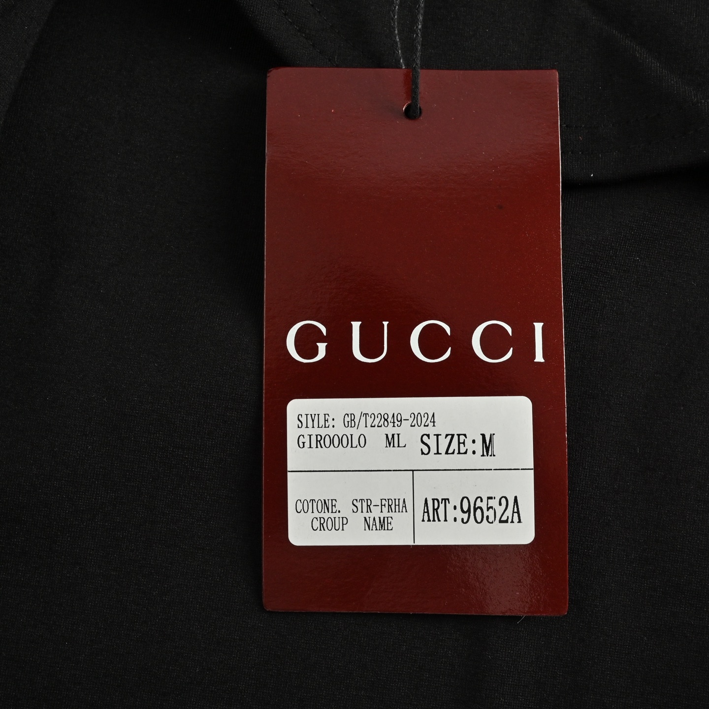 Gucci/古驰 25Fw 简约双G刺绣连帽卫衣黑色