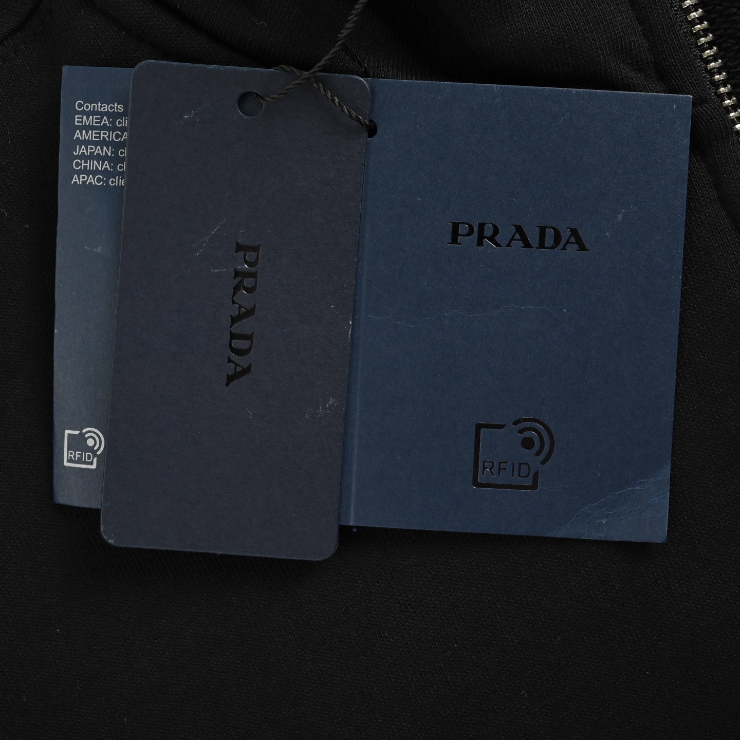 Prada/普拉达 25Fw 三角标半拉链卫衣