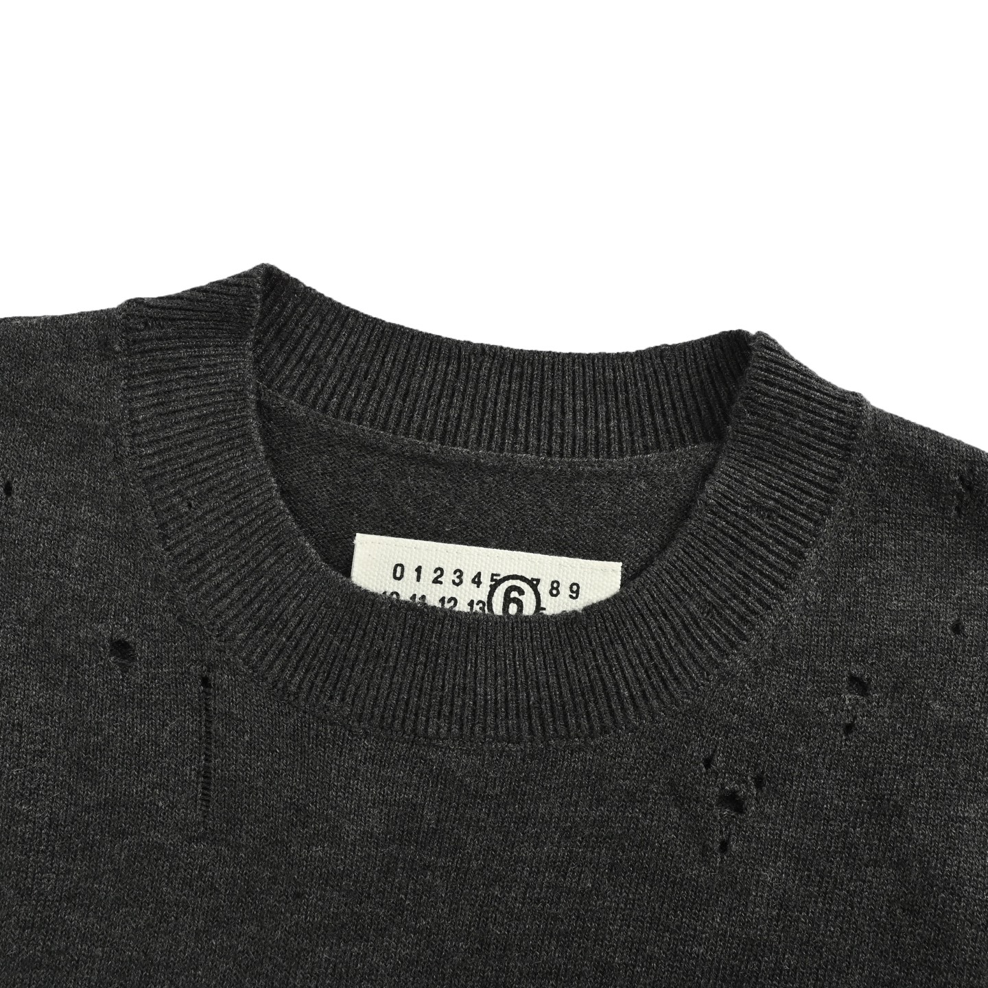 Maison Margiela/马吉拉 25Fw 数字提花破洞毛衣-莆田鞋,莆田鞋货源,高仿鞋,高仿鞋货源,安福档口,莆田高仿鞋,莆田鞋批发,高仿鞋批发,莆田高仿运动鞋,高仿运动鞋,莆田运动鞋 Maison Margiela/马吉拉 25Fw 数字提花破洞毛衣