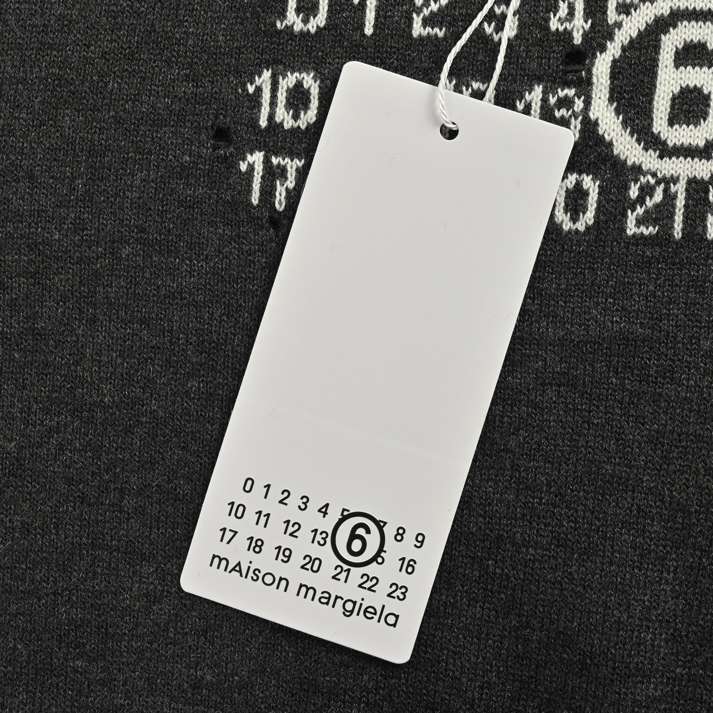 Maison Margiela/马吉拉 25Fw 数字提花破洞毛衣-莆田鞋,莆田鞋货源,高仿鞋,高仿鞋货源,安福档口,莆田高仿鞋,莆田鞋批发,高仿鞋批发,莆田高仿运动鞋,高仿运动鞋,莆田运动鞋 Maison Margiela/马吉拉 25Fw 数字提花破洞毛衣