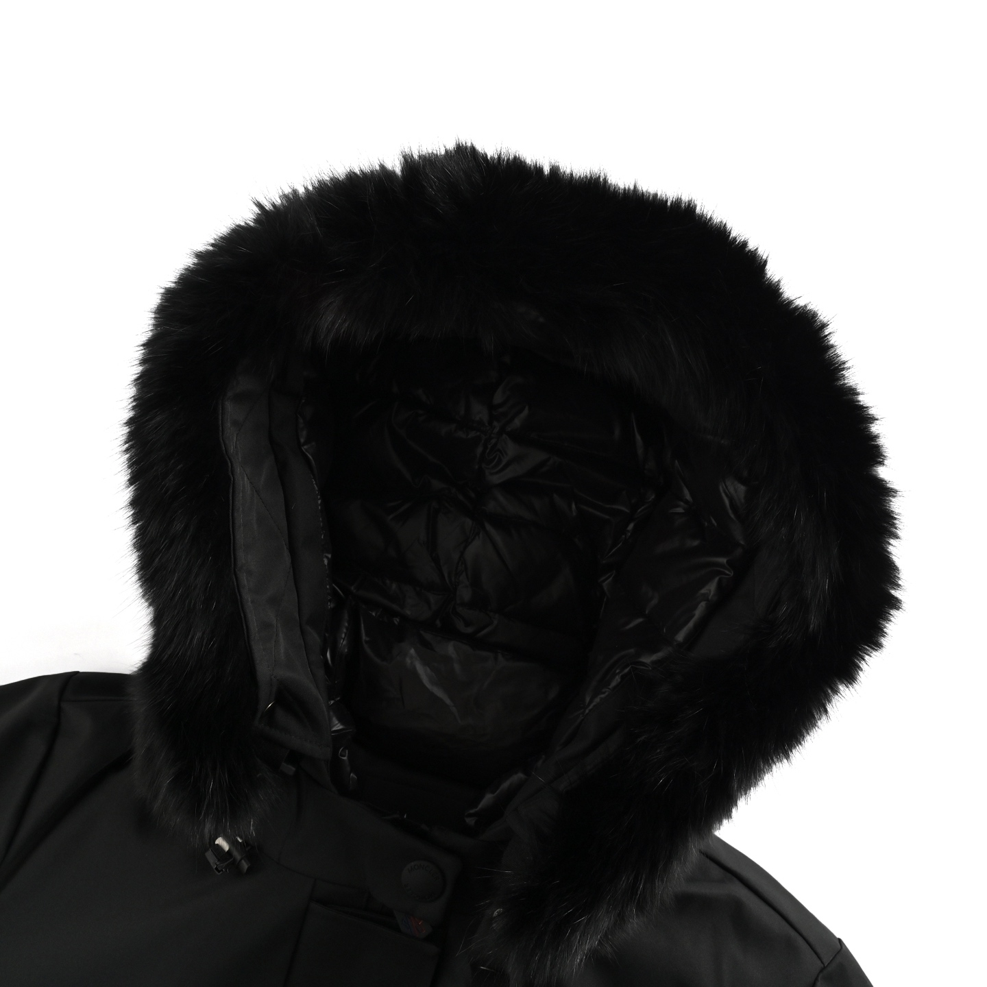Moncler 蒙口 Bauges披肩连帽狐狸毛领羽绒服