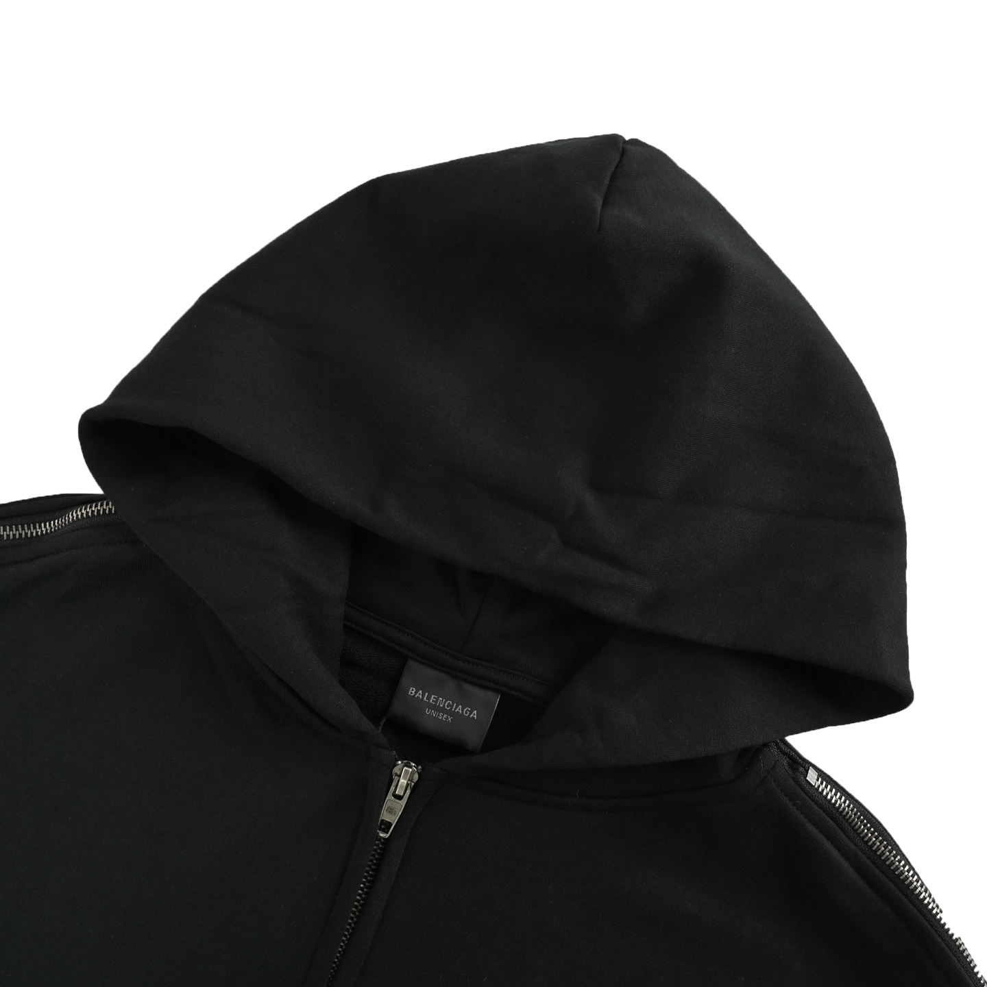 Balenciaga/巴黎世家 圆环刺绣手臂五杠拉链连帽外套