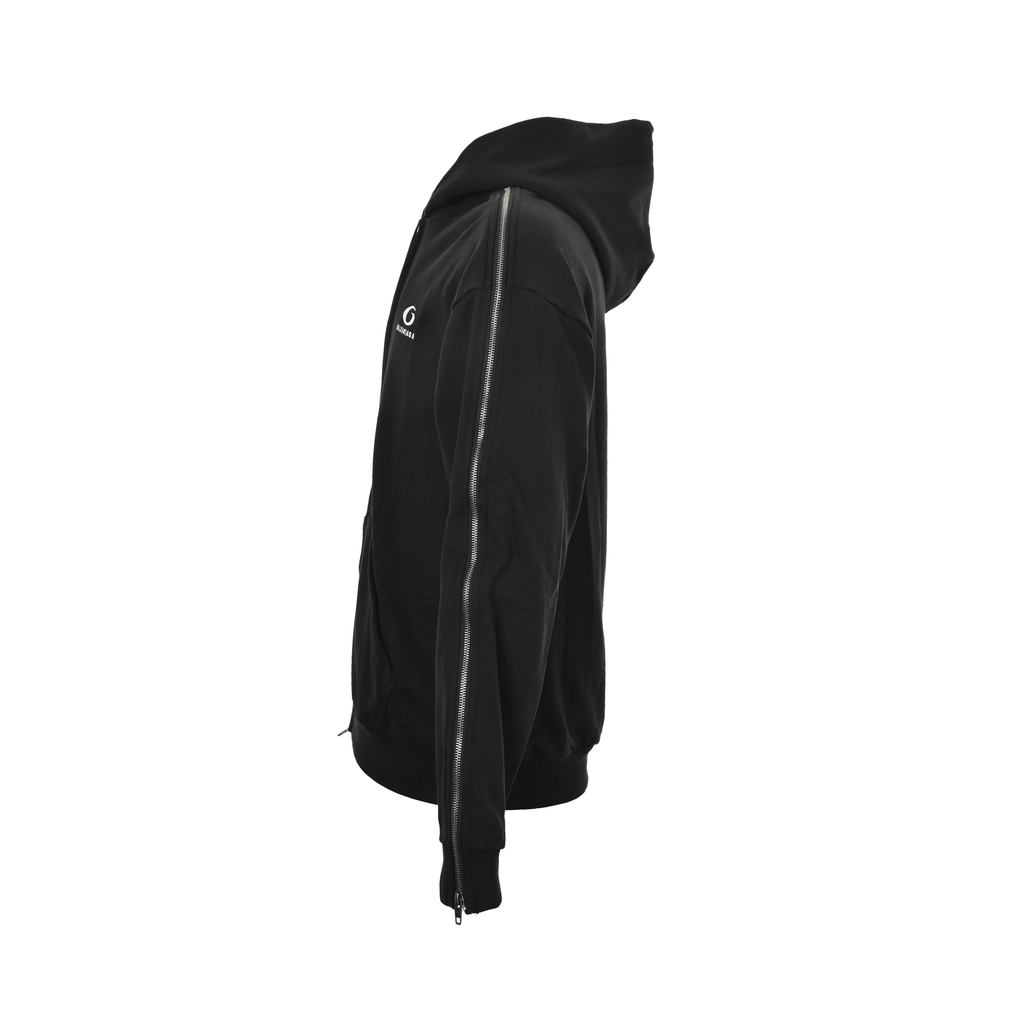 Balenciaga/巴黎世家 圆环刺绣手臂五杠拉链连帽外套