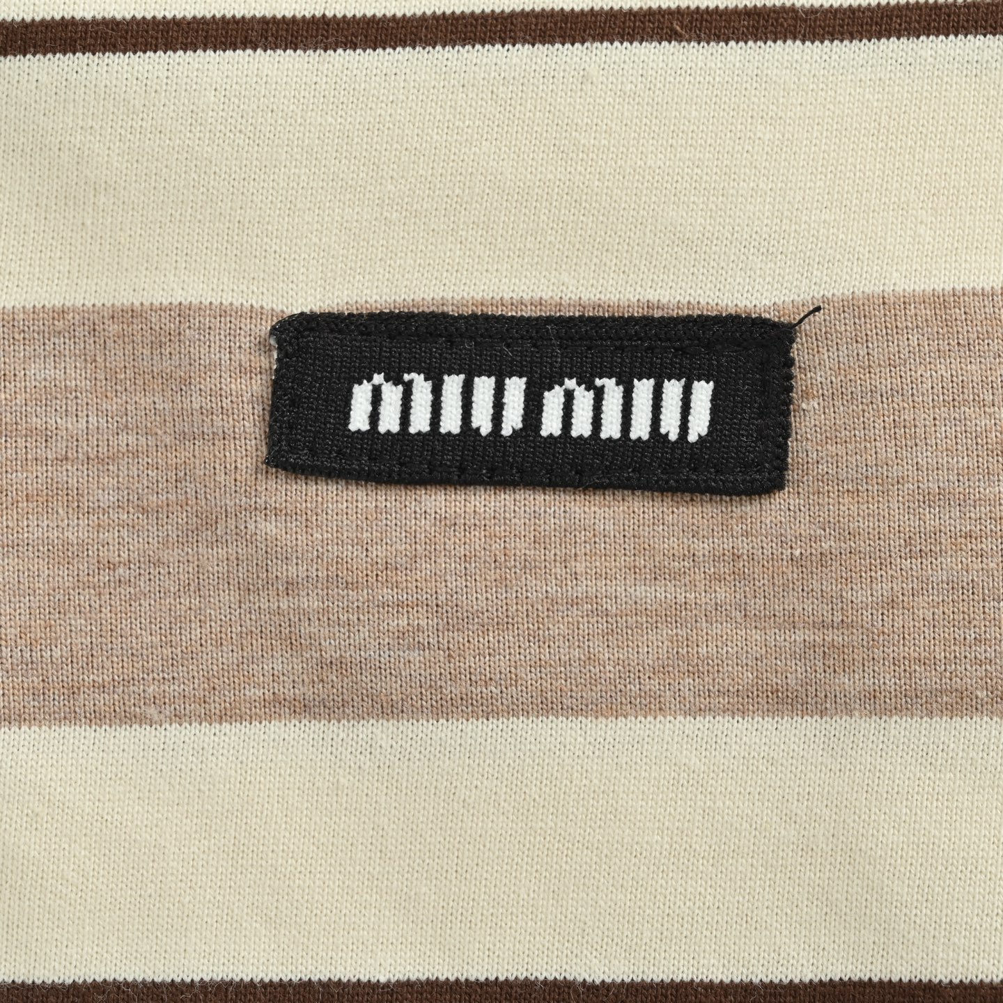 MIU MIU 25Fw MIU小标条纹POLO长袖