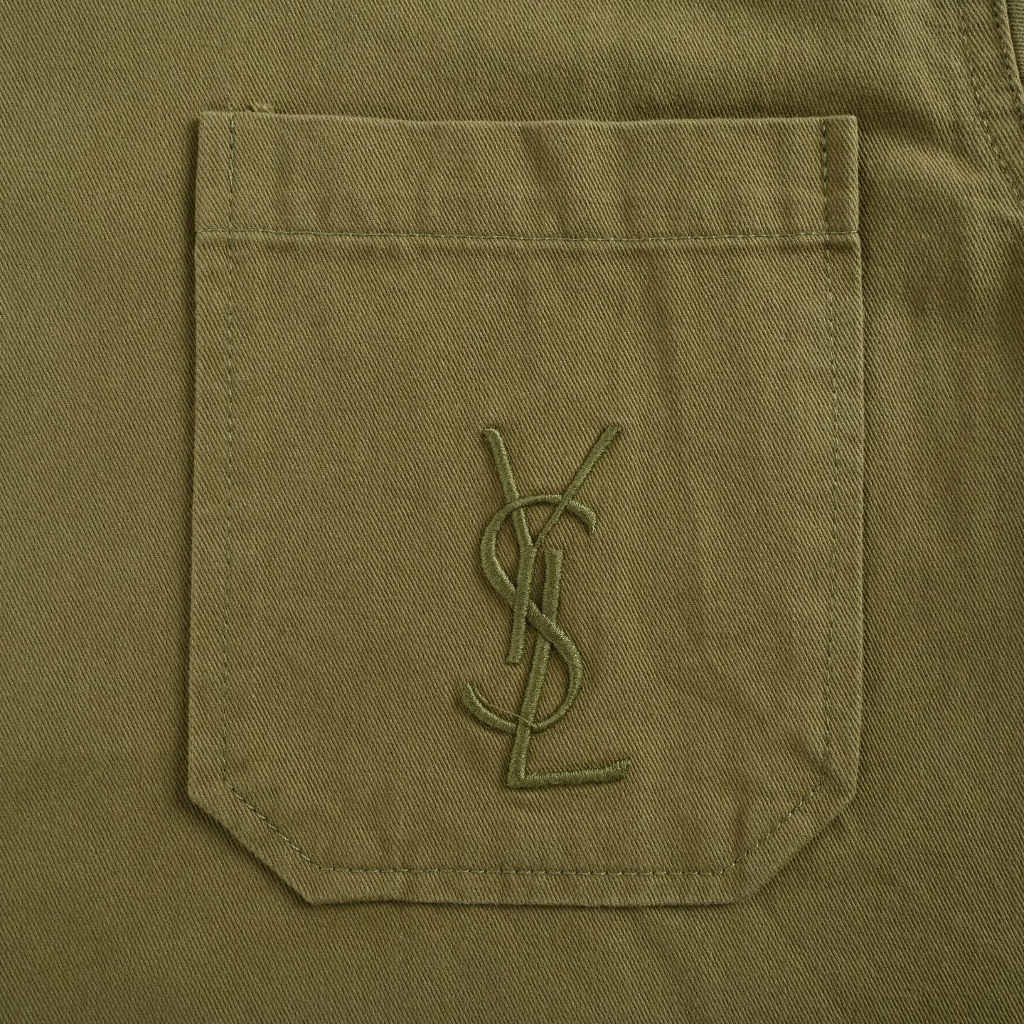 SaintLaurent/圣罗兰 口袋刺绣字母帆布衬衫外套-莆田鞋,莆田鞋货源,高仿鞋,高仿鞋货源,安福档口,莆田高仿鞋,莆田鞋批发,高仿鞋批发,莆田高仿运动鞋,高仿运动鞋,莆田运动鞋 SaintLaurent/圣罗兰 口袋刺绣字母帆布衬衫外套