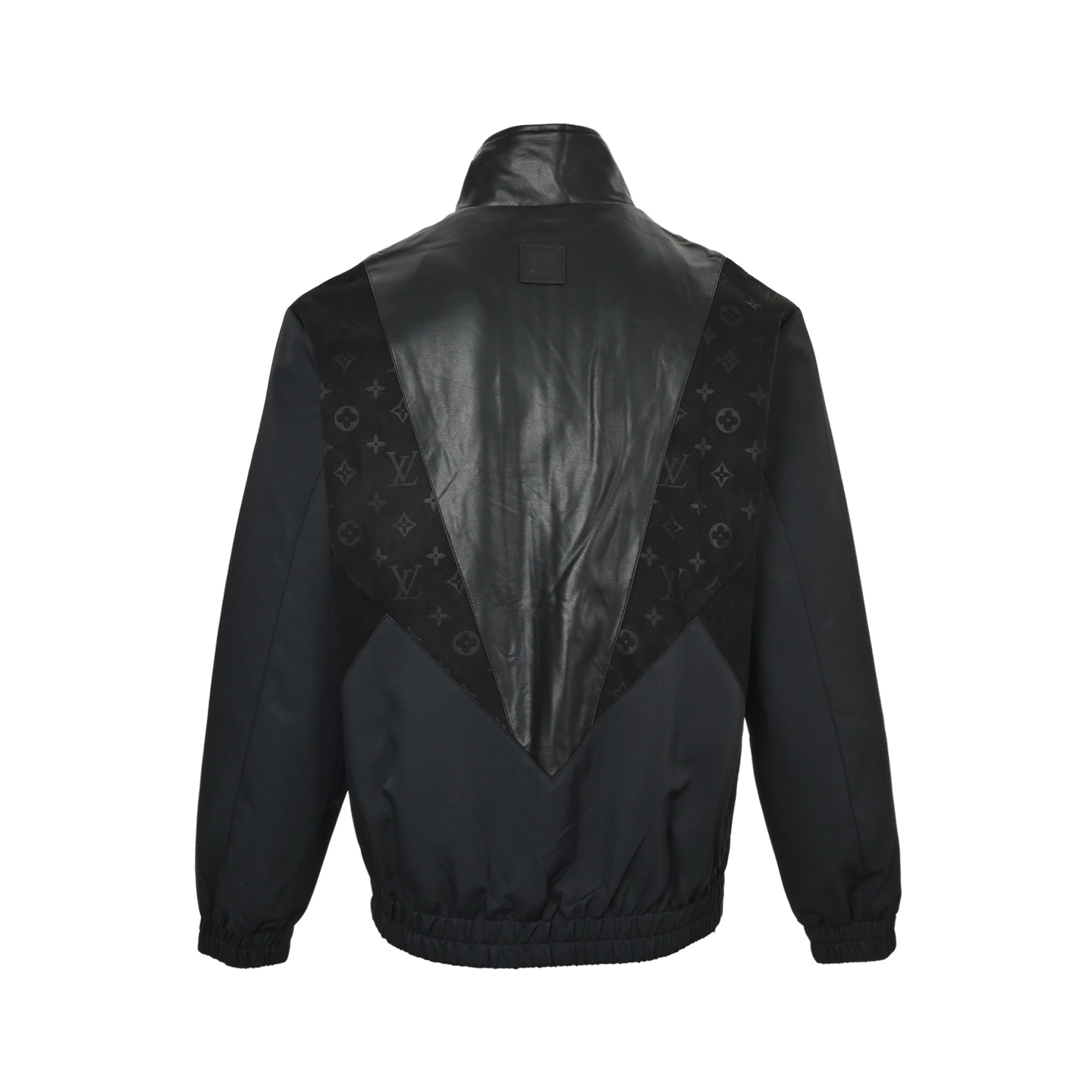 Louis Vuitton/路易威登 老花暗纹贴布拼皮皮衣外套