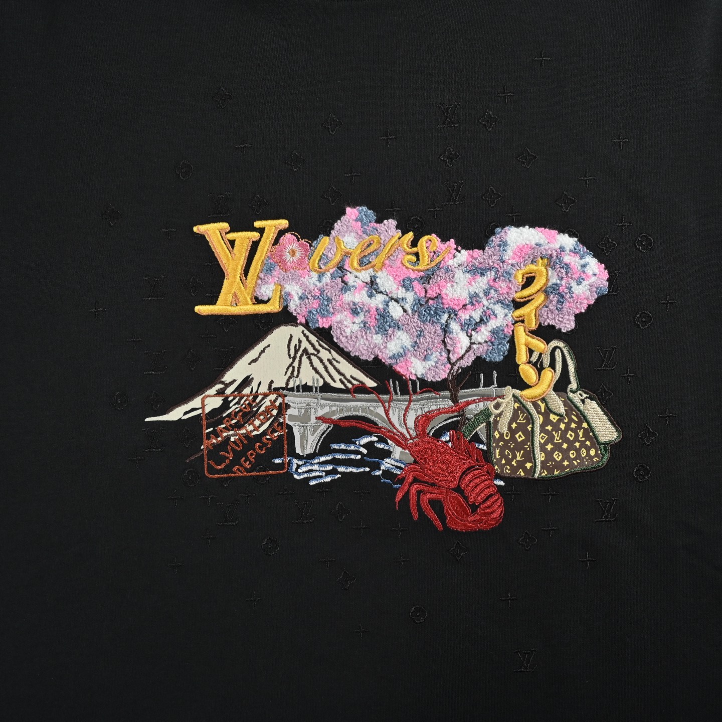 Louis Vuitton/路易威登 图案文化风景刺绣长袖T恤