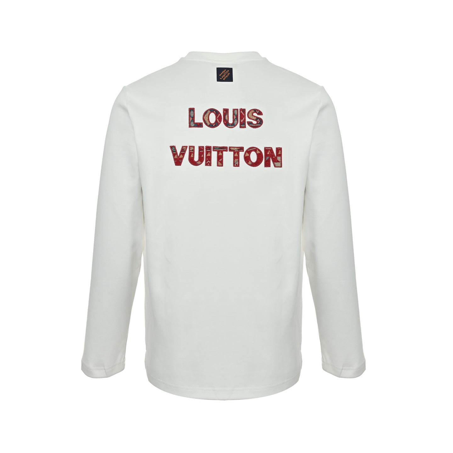 Louis Vuitton/路易威登 25Fw 织锦云朵刺绣长袖T恤 黑色 白色