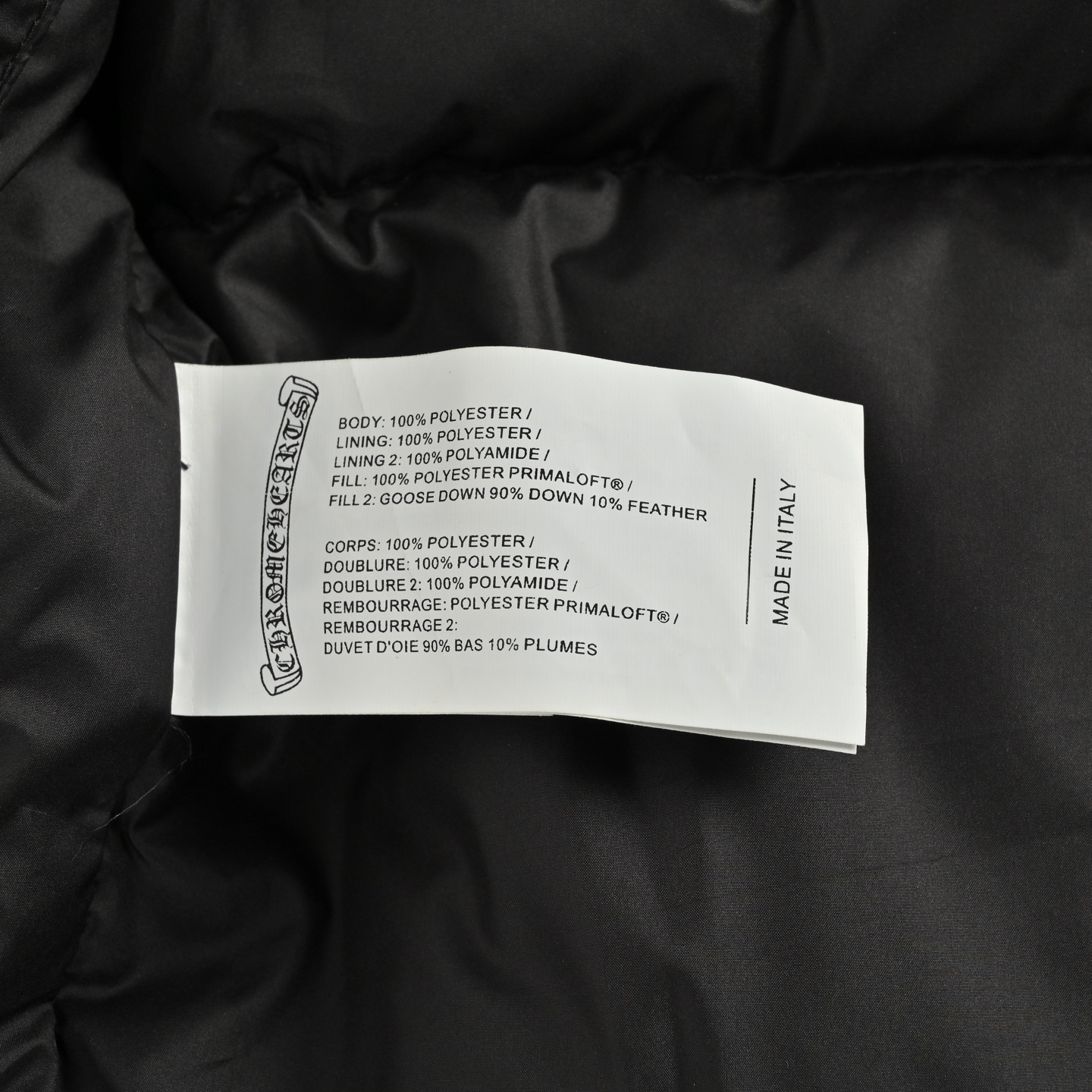 Chrome Hearts/克罗心 银扣暗纹提花羽绒马甲