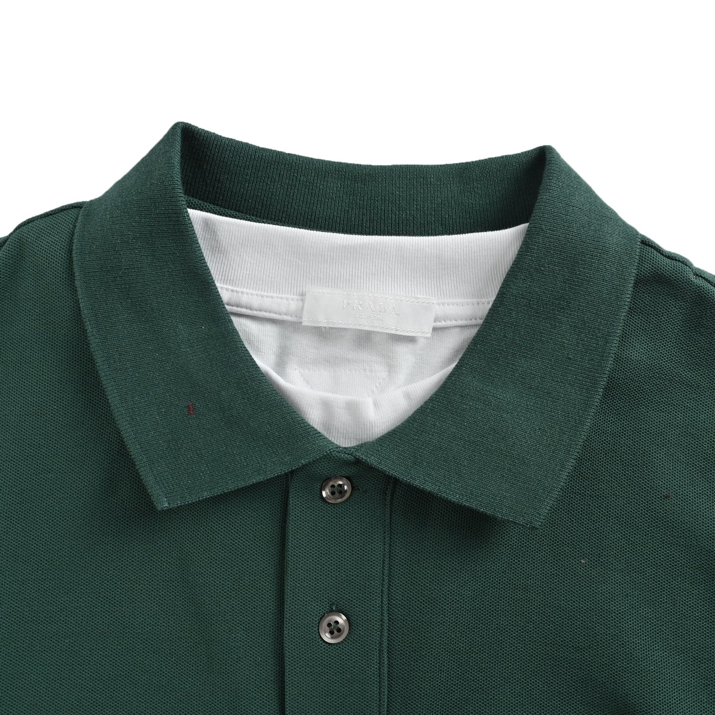 Prada/普拉达 拼接布标假两件Polo长袖-莆田鞋,莆田鞋货源,高仿鞋,高仿鞋货源,安福档口,莆田高仿鞋,莆田鞋批发,高仿鞋批发,莆田高仿运动鞋,高仿运动鞋,莆田运动鞋 Prada/普拉达 拼接布标假两件Polo长袖