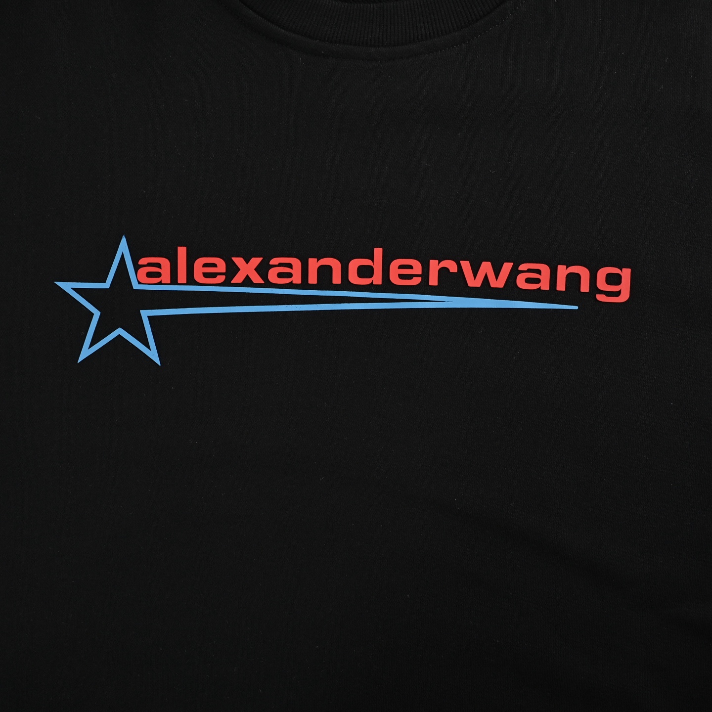 Alexander Wang/亚历山大王25Fw 星星字母圆领卫衣