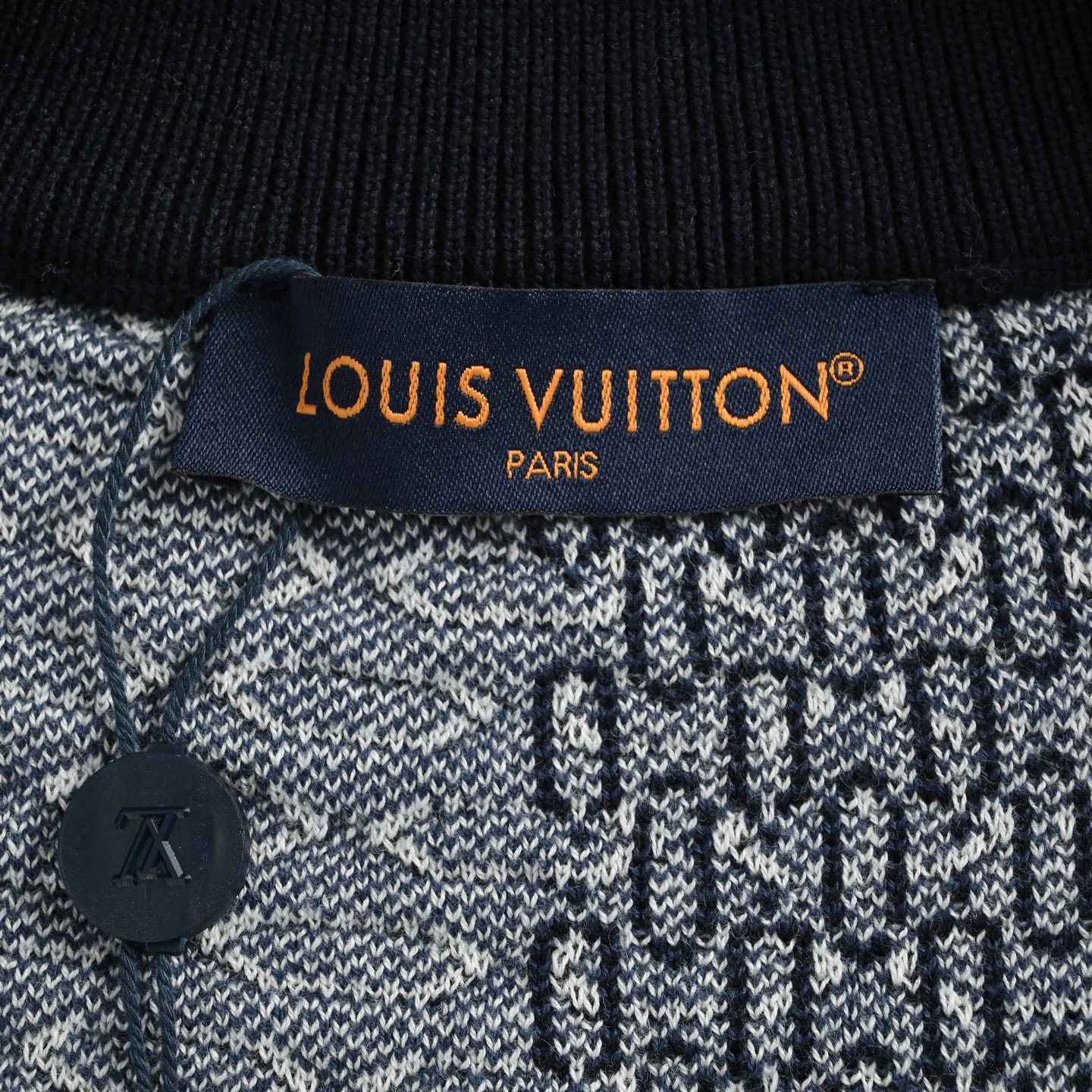 Louis Vuitton/路易威登 25Fw 棋盘格提花针织拉链外套