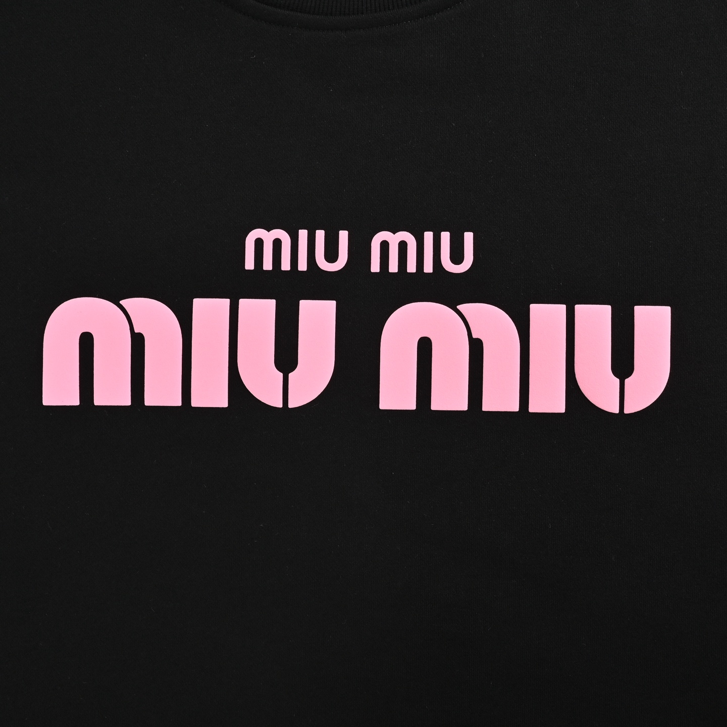 Miu Miu/缪缪 25Fw 发泡字母印花圆领卫衣