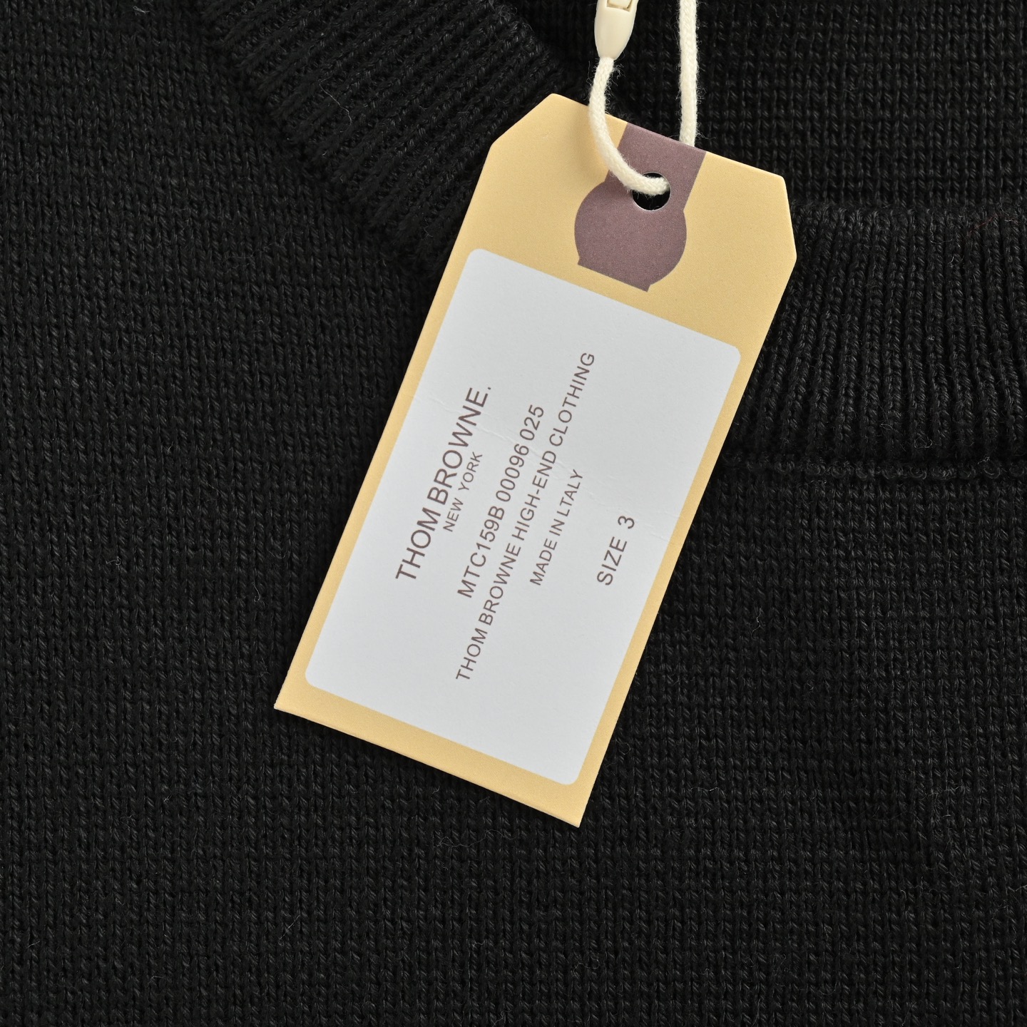 Thom Browne/汤姆布朗 25Fw M41四杠虚线玫瑰圆领毛衣