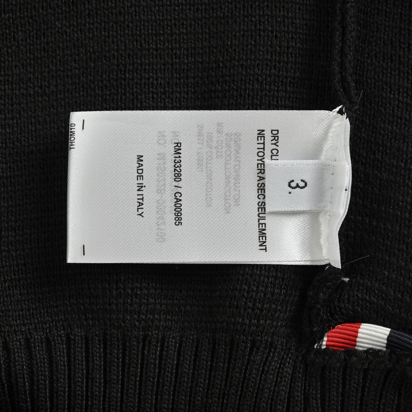 Thom Browne/汤姆布朗 25Fw M41四杠虚线玫瑰圆领毛衣