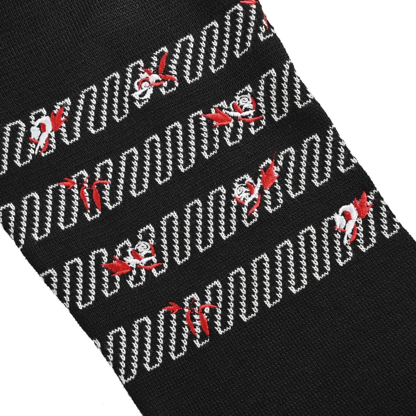 Thom Browne/汤姆布朗 25Fw M41四杠虚线玫瑰圆领毛衣