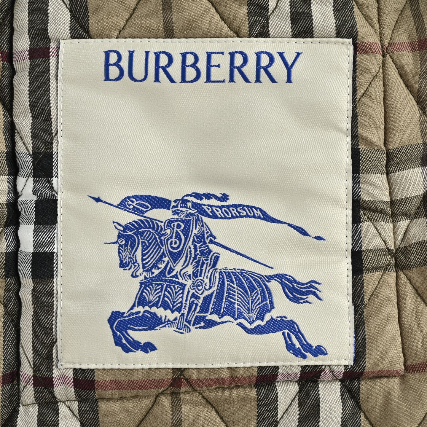 Burberry/巴宝莉 纯色绗缝口袋菱格棉服
