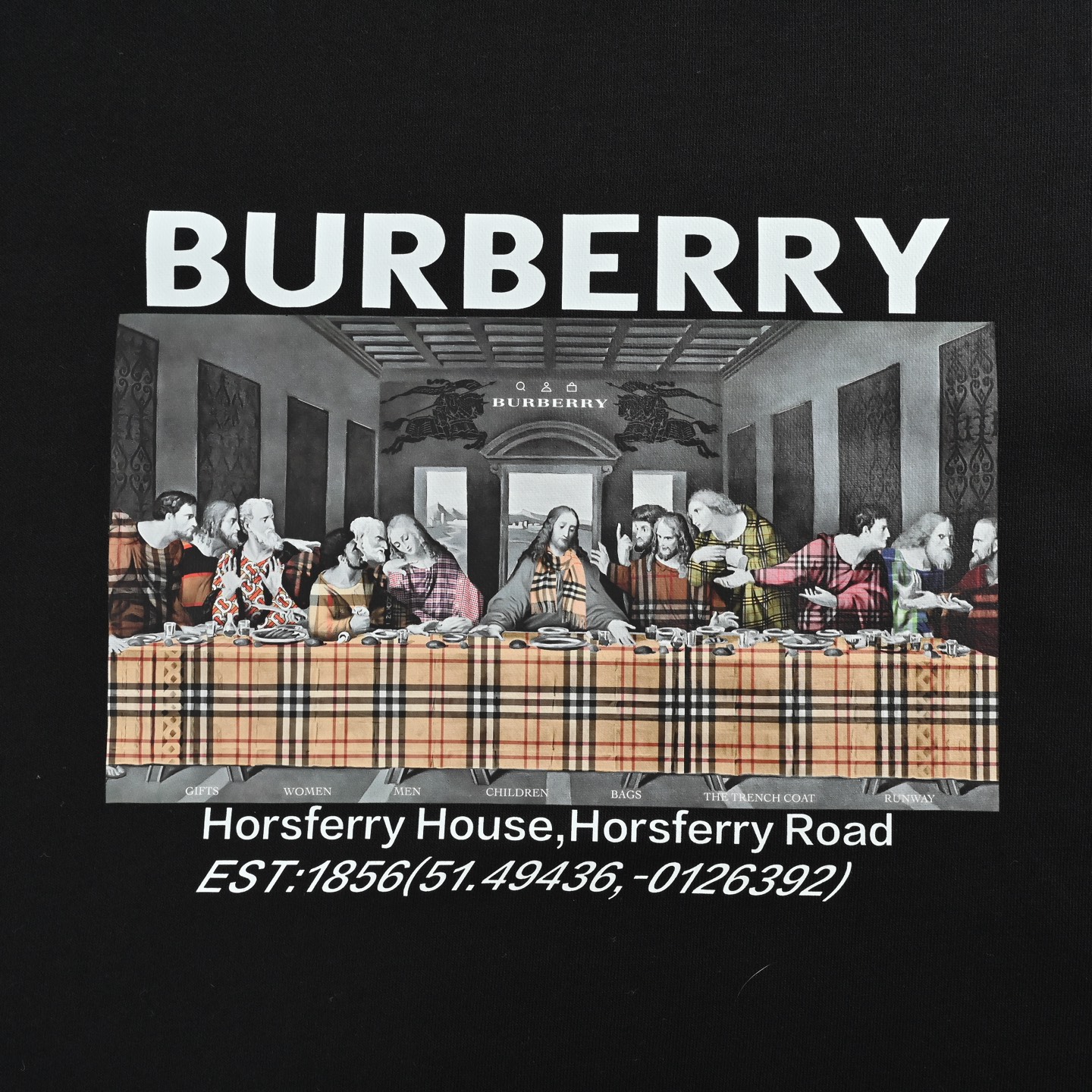Burberry/巴宝莉 最后的晚餐印花圆领卫衣-莆田鞋,莆田鞋货源,高仿鞋,高仿鞋货源,安福档口,莆田高仿鞋,莆田鞋批发,高仿鞋批发,莆田高仿运动鞋,高仿运动鞋,莆田运动鞋 Burberry/巴宝莉 最后的晚餐印花圆领卫衣