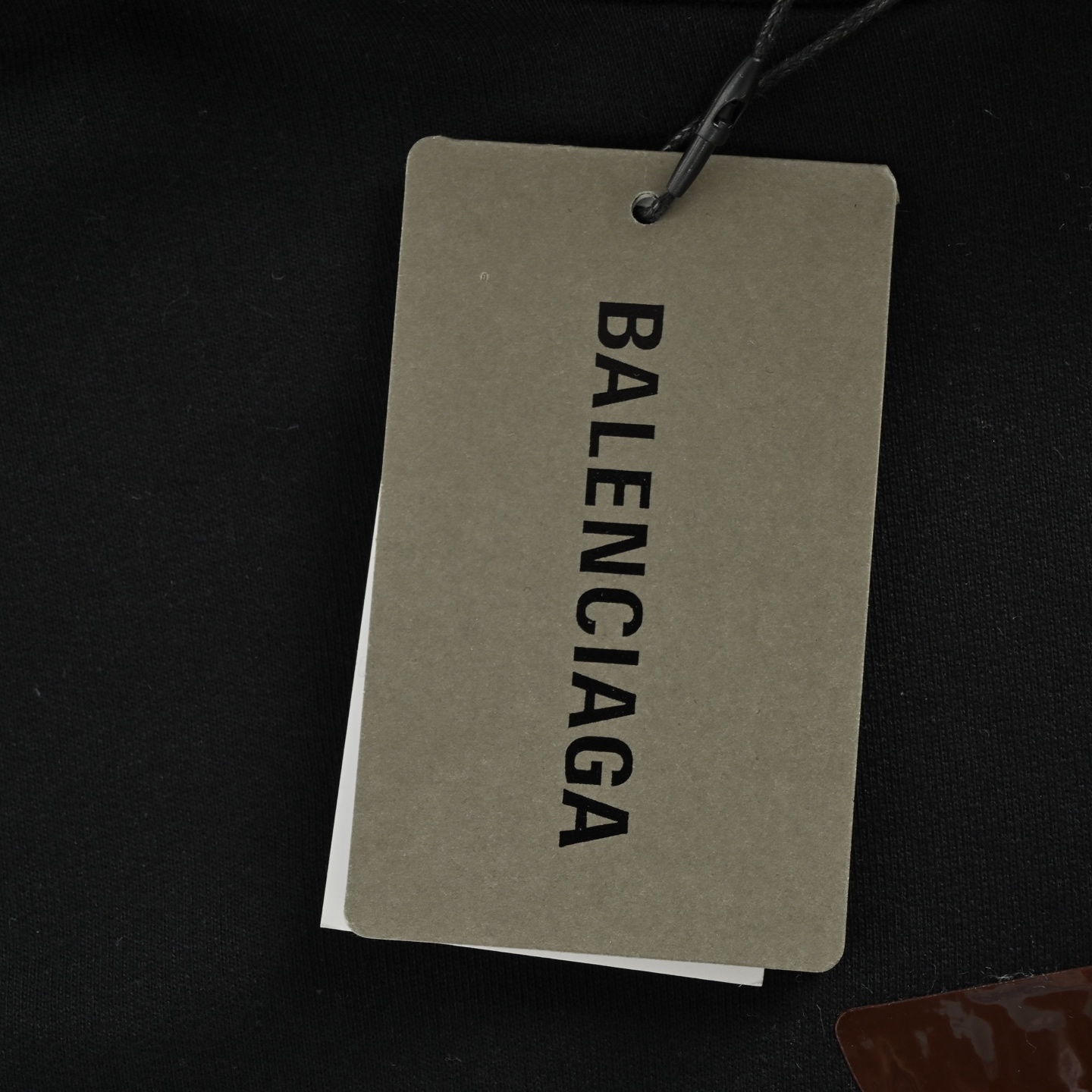 Balenciaga/巴黎世家 25Fw 刺绣胶带压胶连帽卫衣黑色 天兰